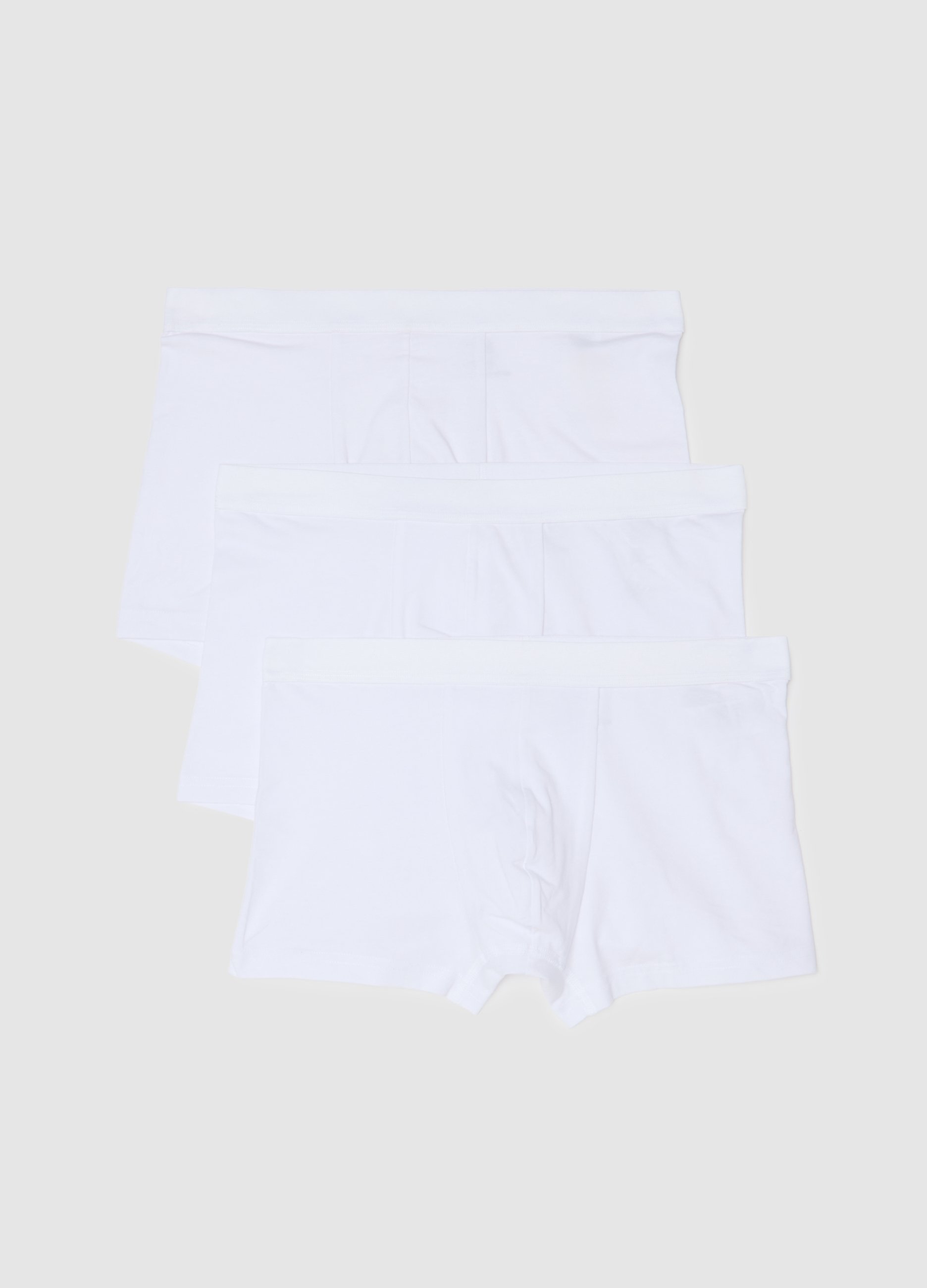 Pack Triple De Boxers De Mezcla De Algodón Elástico Blanco Ajuste Regular, Hombre, Blanco óptico, Talla: M
