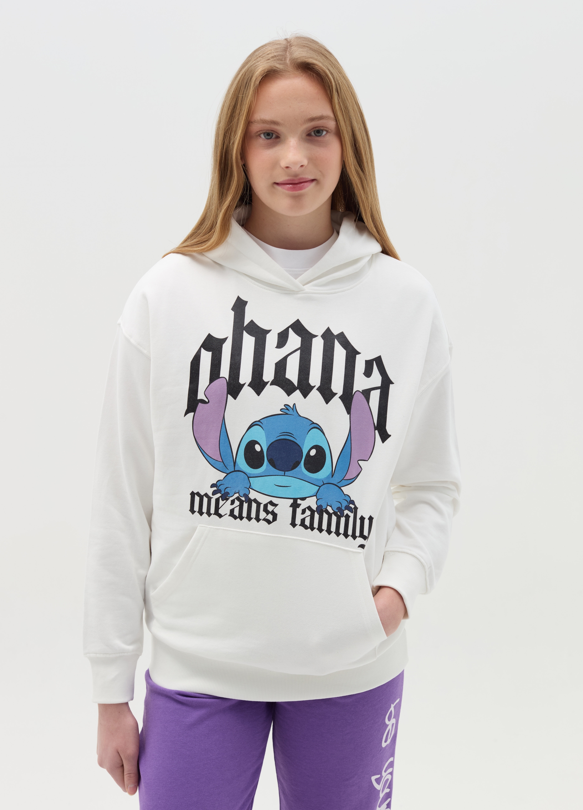 OVS KIDS, Sudadera Con Capucha Estampado Stitch 
