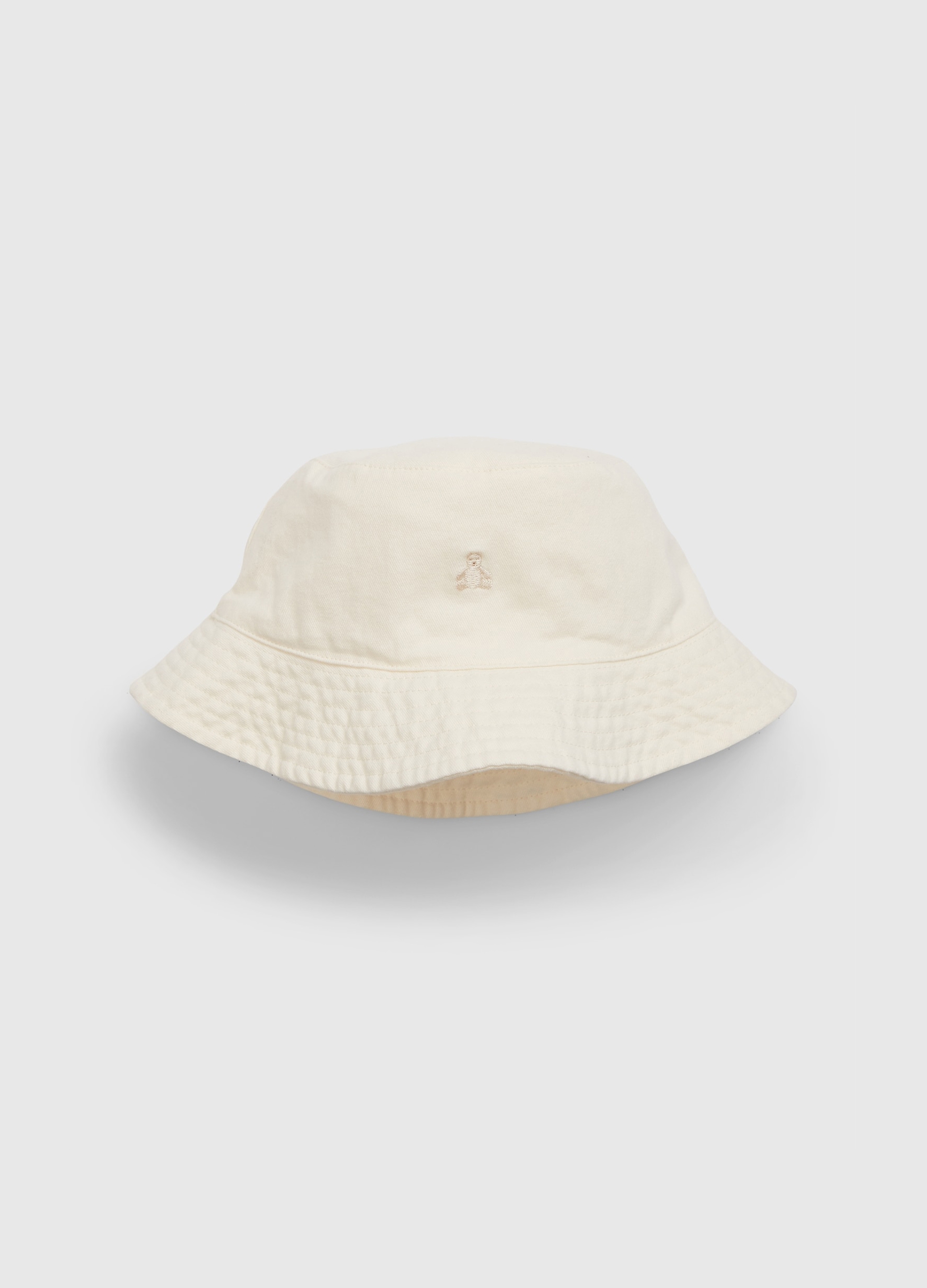 GAP, Cappello Alla Pescatora Con Ricamo Orsetto, Unisex, Bianco, Taglia: XS/S/11/13