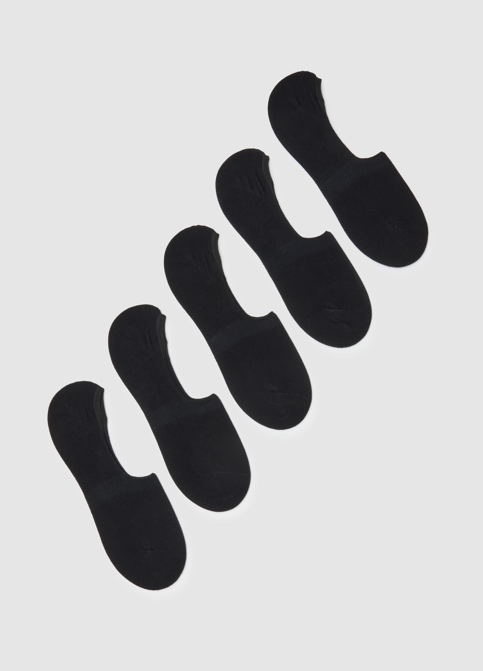 Multipack De Calcetines Deportivos Invisibles En Mezcla De Algodón Negro, Hombre, Gunmetal, Talla: 38/42