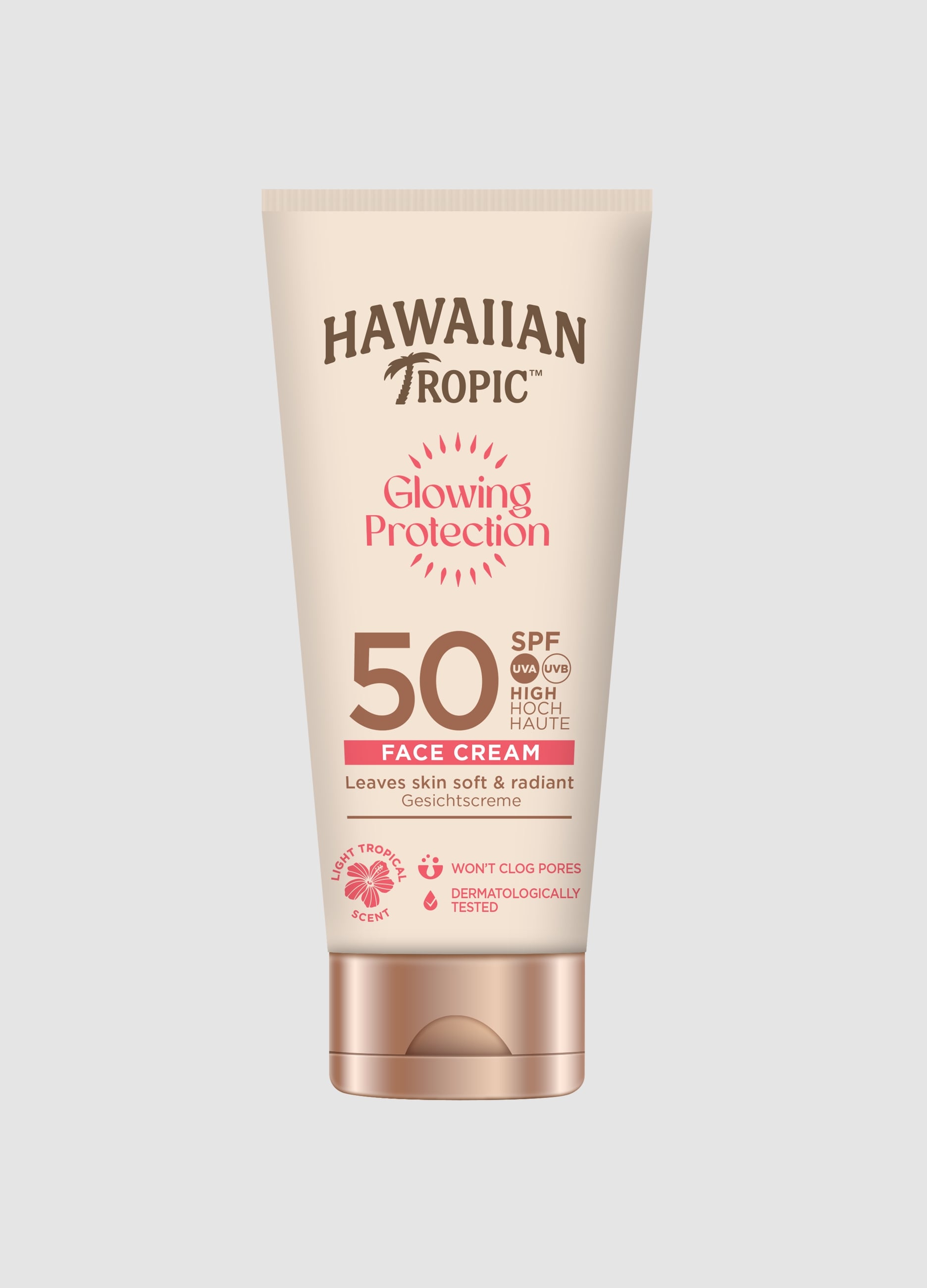 HAWAIAN TROPIC , Glowing Protection Face Cream Spf 50 50ml, Donna, Bianco, Taglia: FASUL