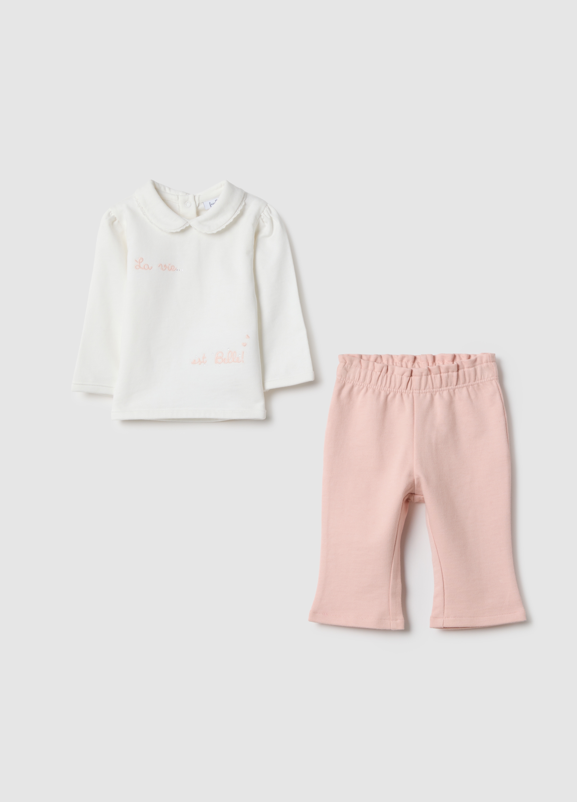 FAGOTTINO, Set Felpa Pantalone In Puro Cotone Multicolor Da Neonata Regular Fit, Multicolor, Taglia: 1-3