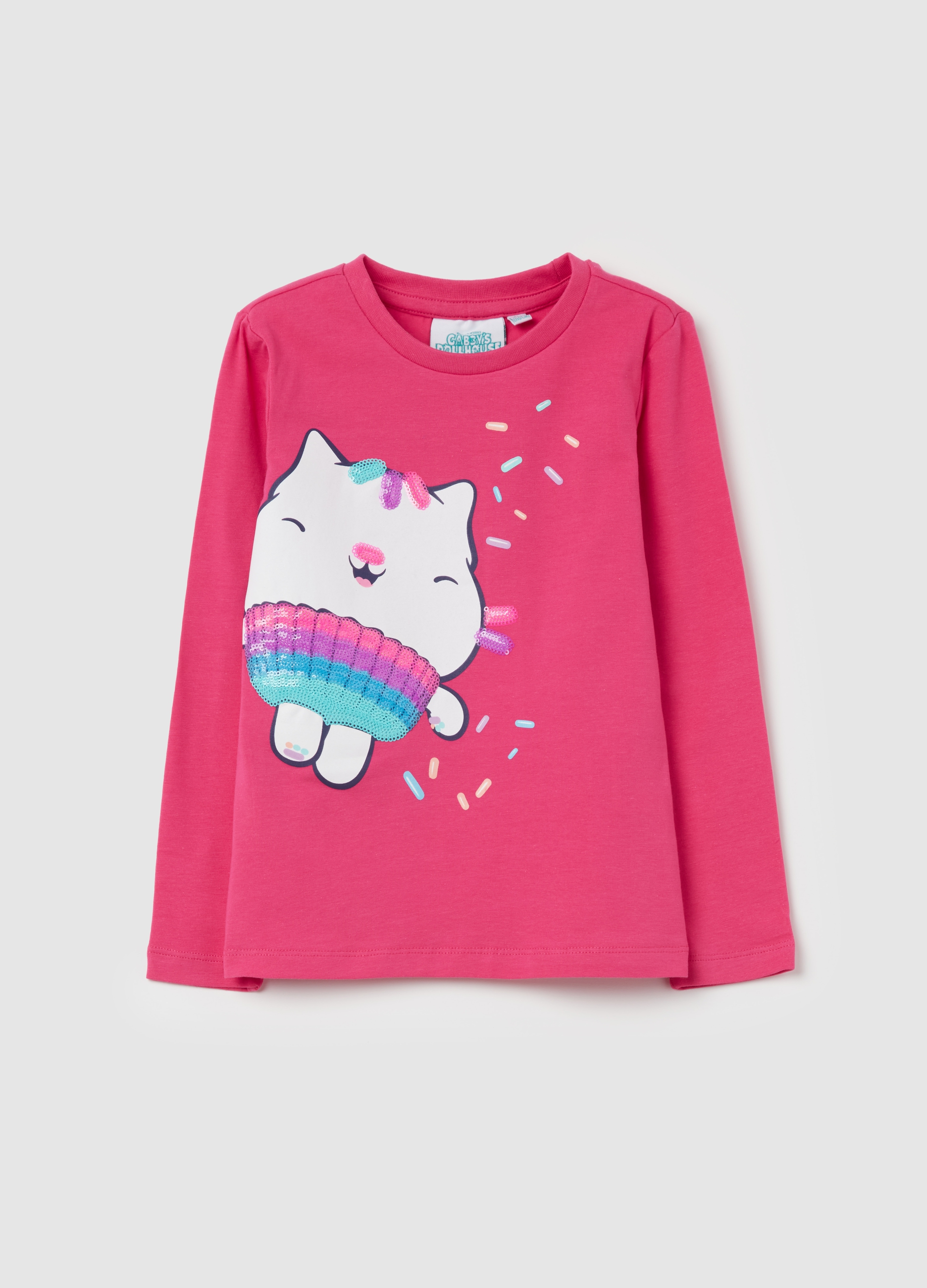 Camiseta De Manga Larga Con Estampado Gabby, Niña, Fucsia, Talla: 7-8