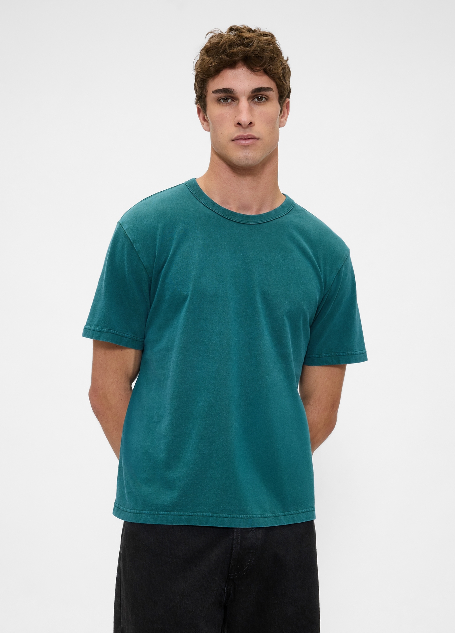 GAP, T-shirt A Maniche Corte In Cotone, Uomo, Verde, Taglia: M