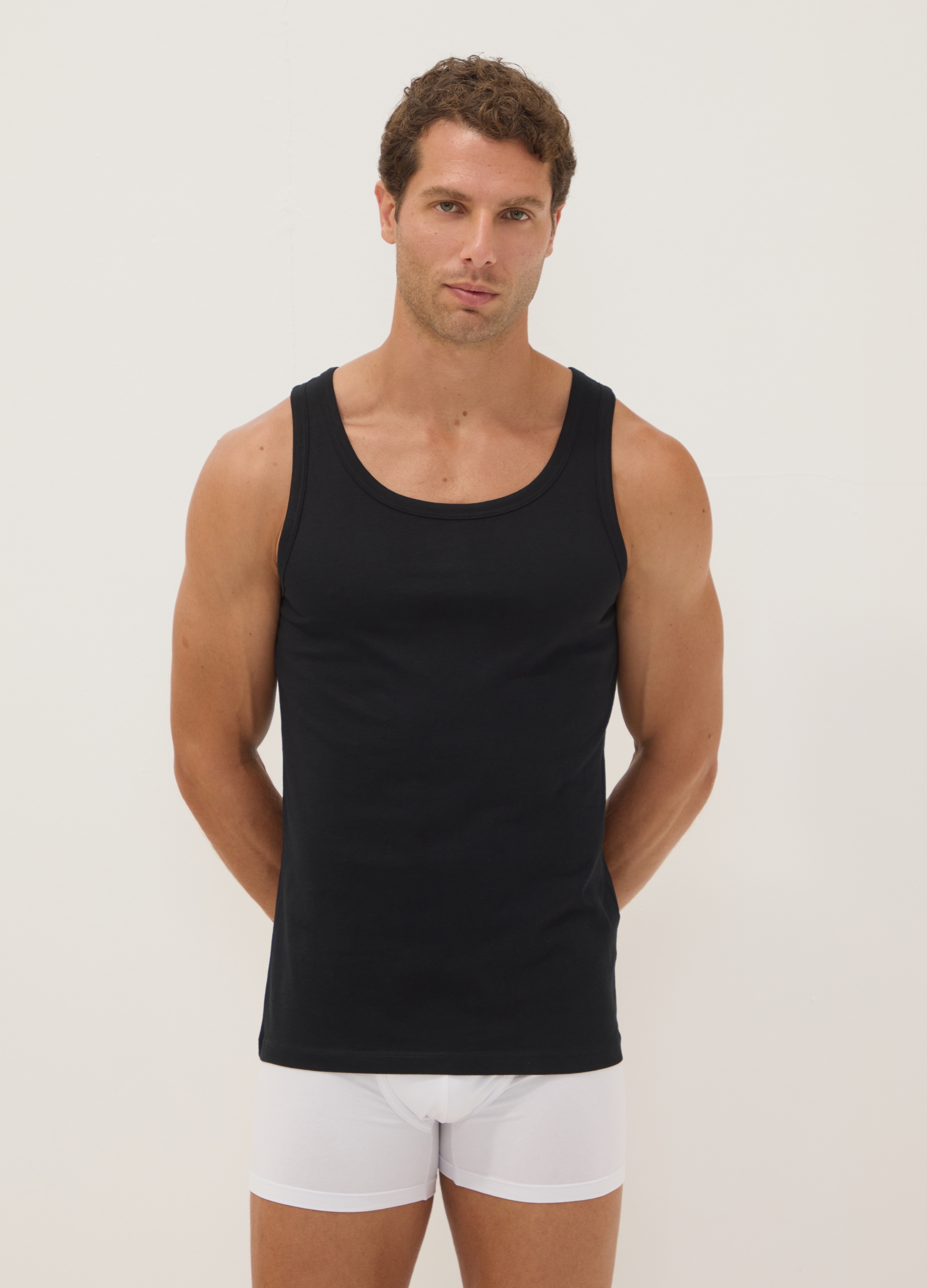 OVS, Tripack Di Canotte Blu In Cotone Organico, Uomo, Nero, Taglia: XL