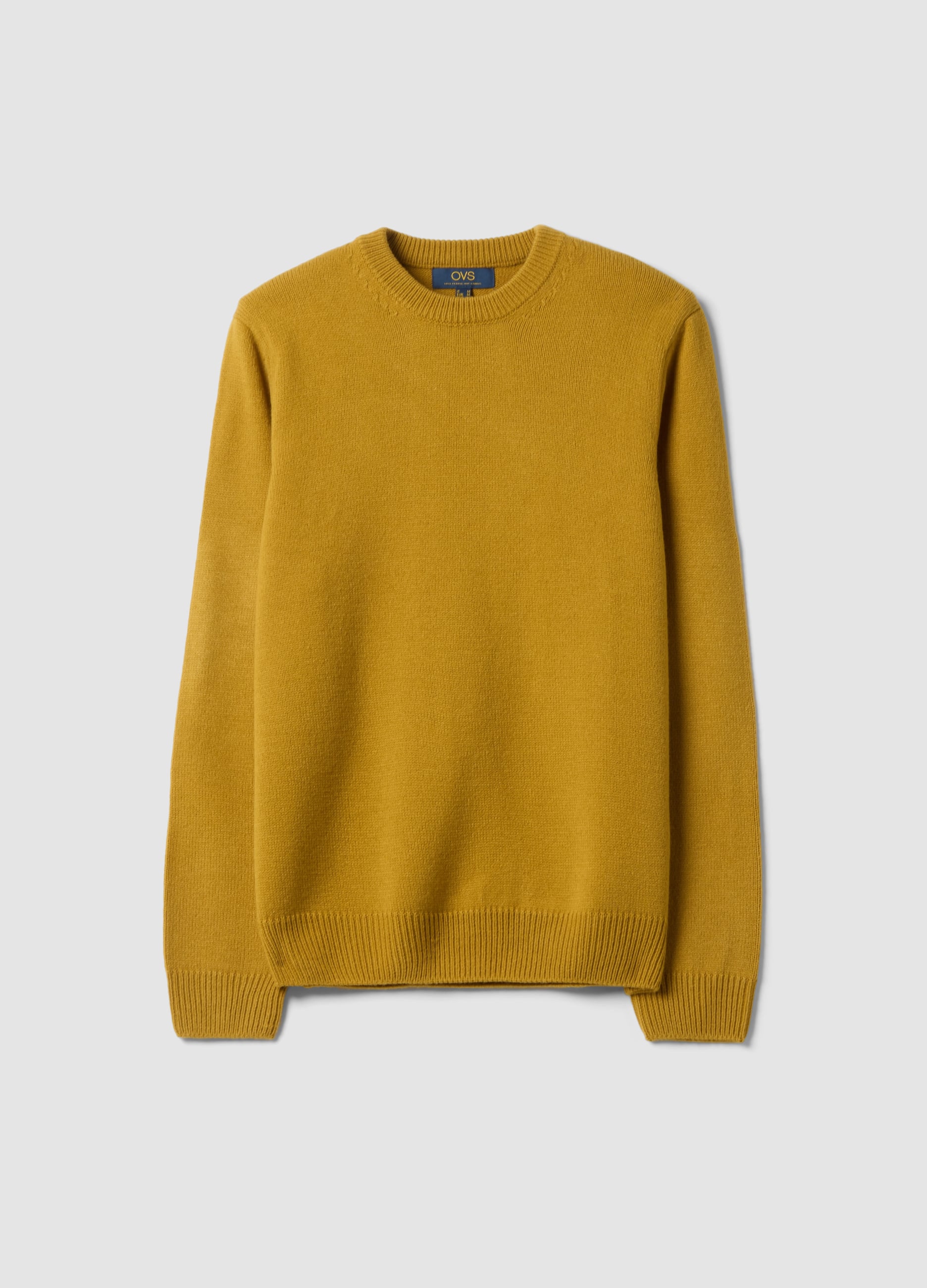 OVS, Maglia Gialla Girocollo In Jersey Knit Regular Fit, Uomo, Giallo, Taglia: L