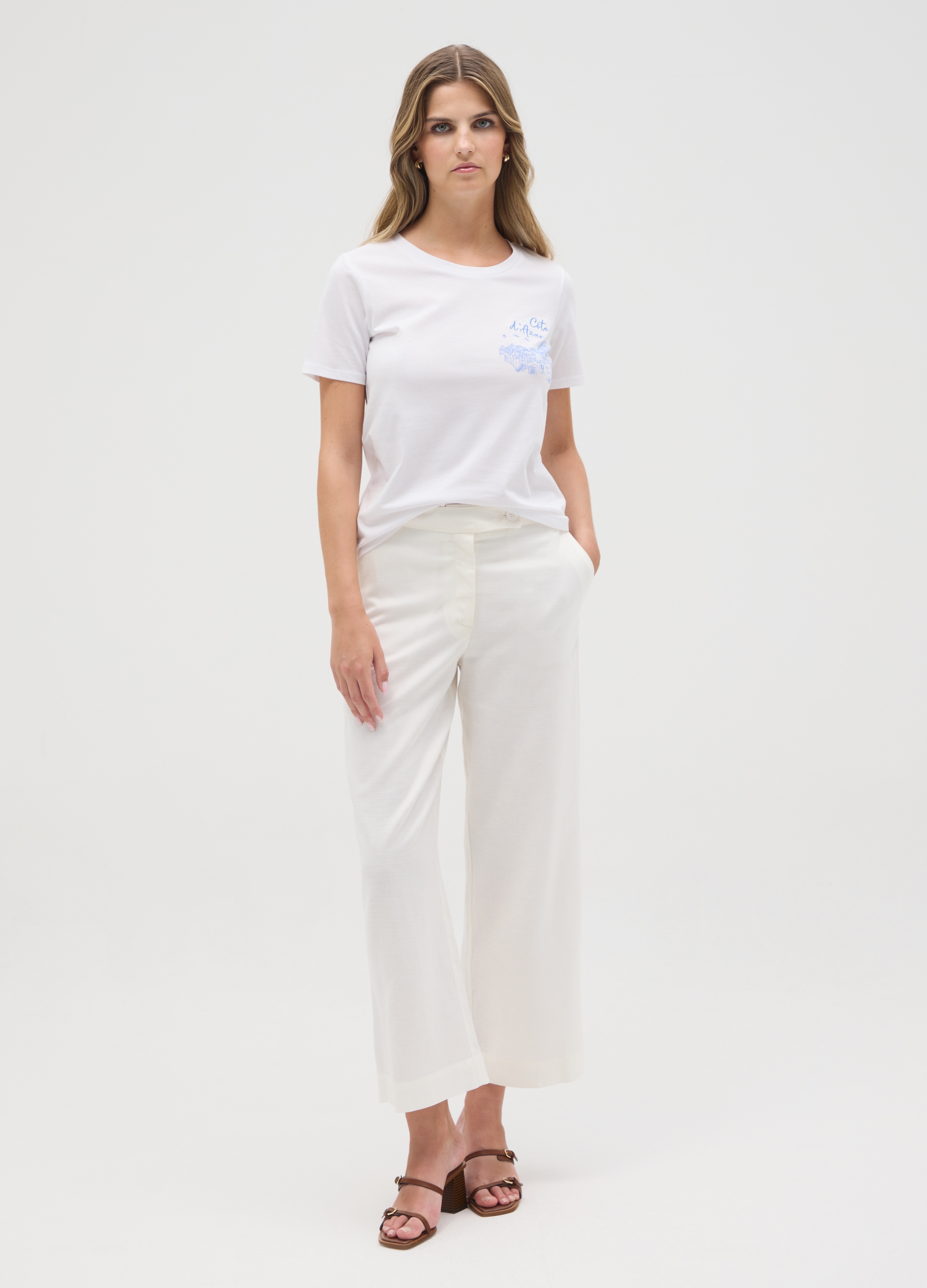 OVS , T-shirt Da Donna In Puro Cotone Bianca Regular Fit, Bianco, Taglia: S