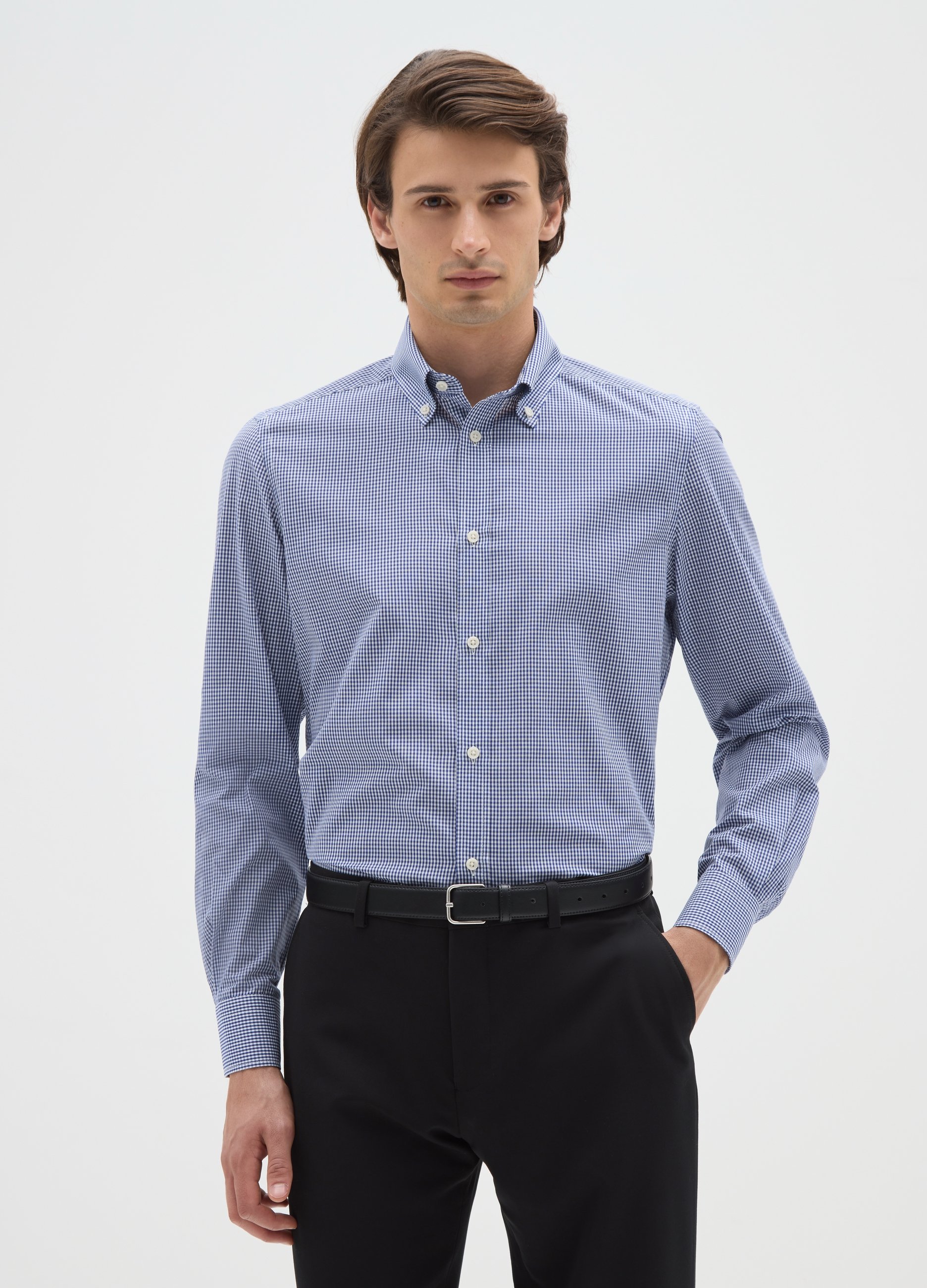 OVS, Camicia Blu Slim Fit, Uomo, Grigio, Taglia: 39