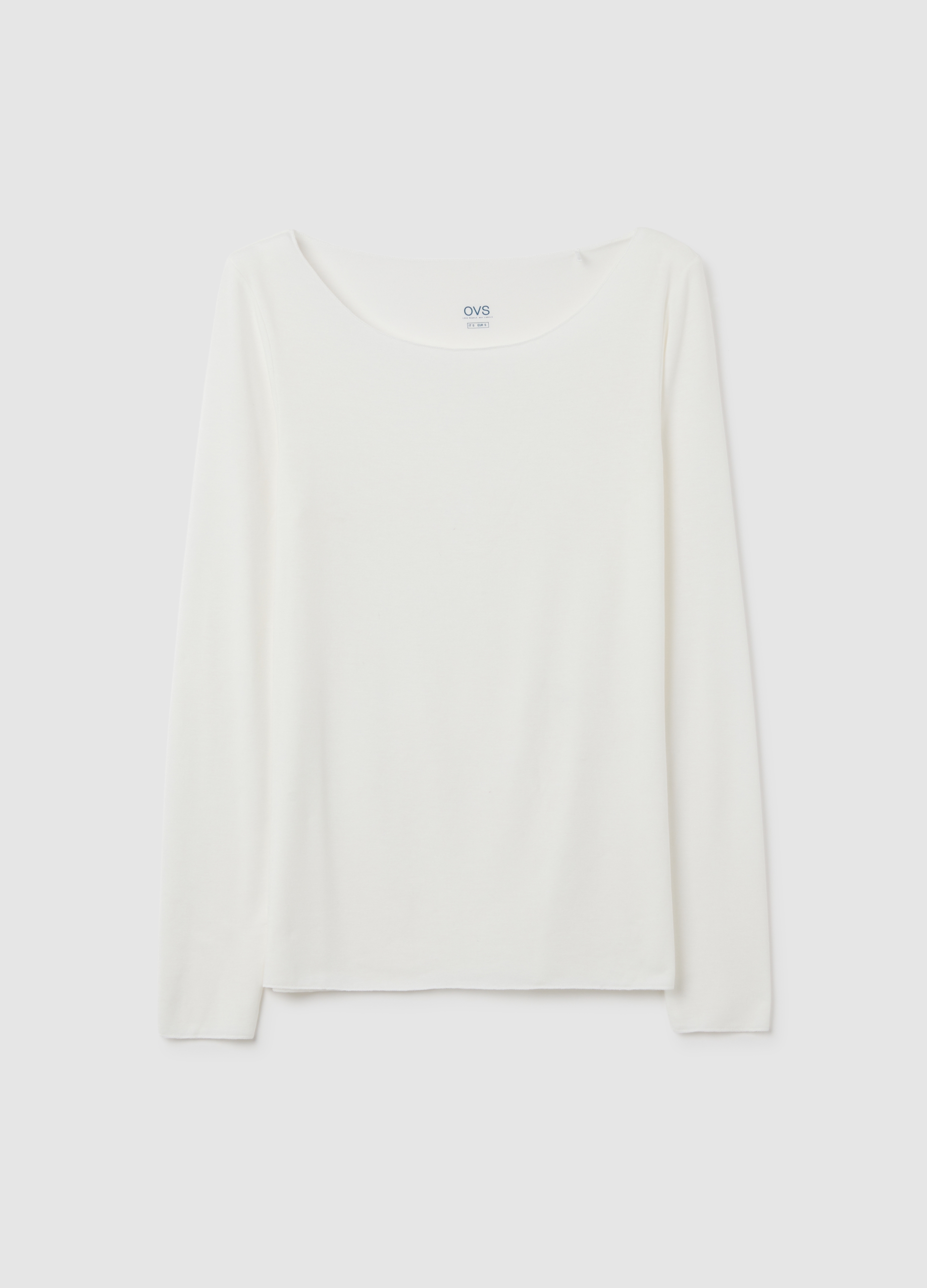 Camiseta Blanca Elástica De Tejido Mixto, Mujer, Blanco, Talla: L