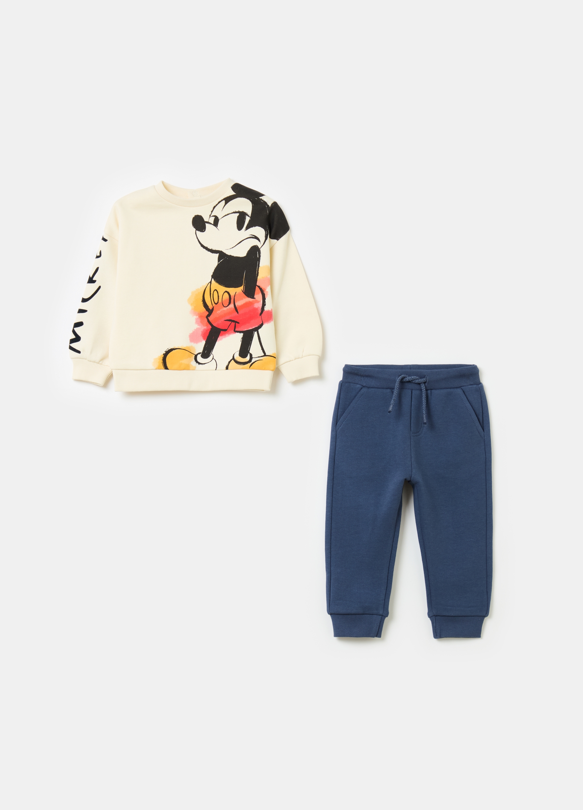 DISNEY, Jogging Set Con Stampa Topolino, Bambino, Multicolor, Taglia: 12-18