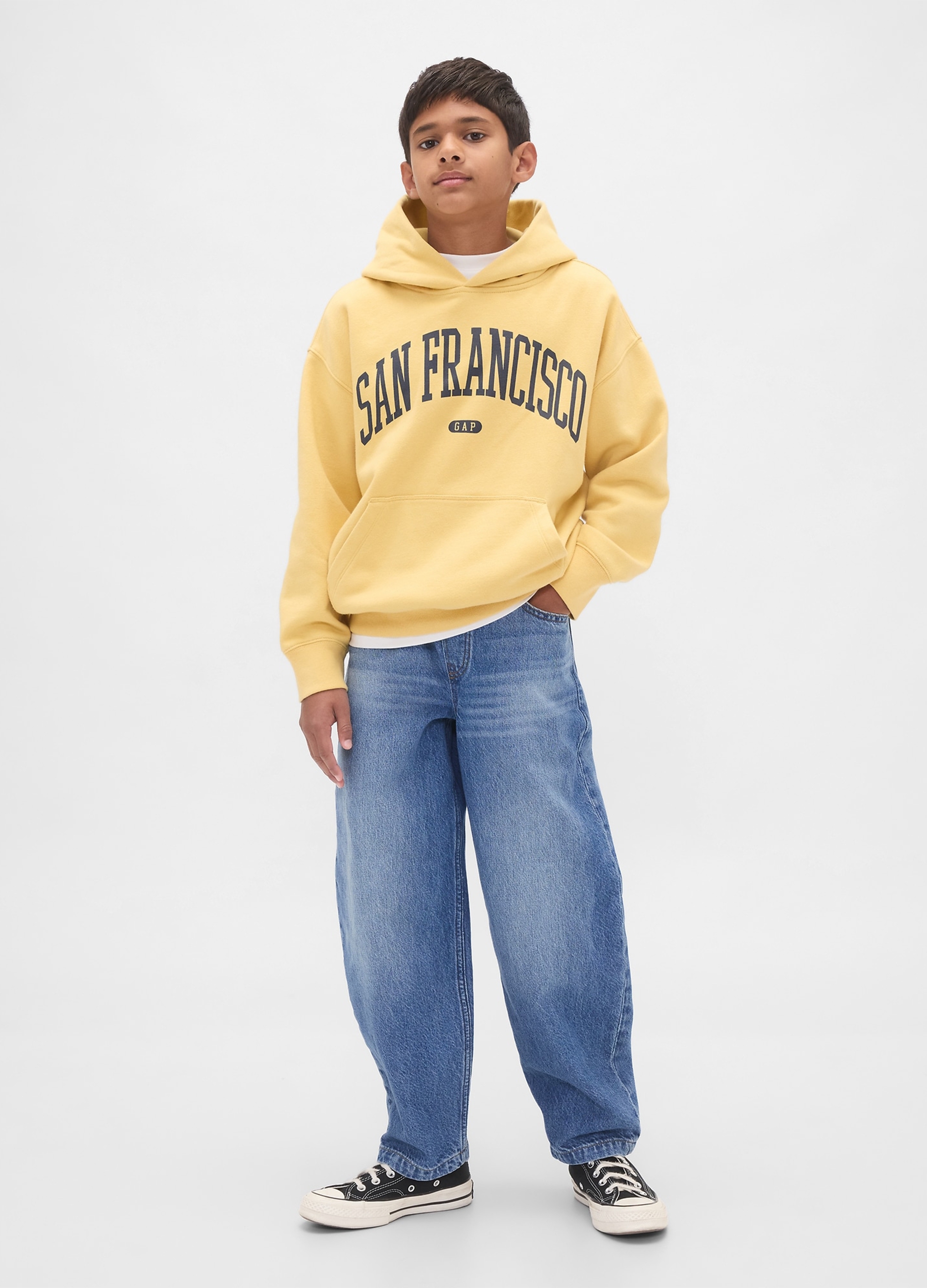 GAP KIDS, Jeans Denim In Puro Cotone, Bambino, Denim, Taglia: S/114-130