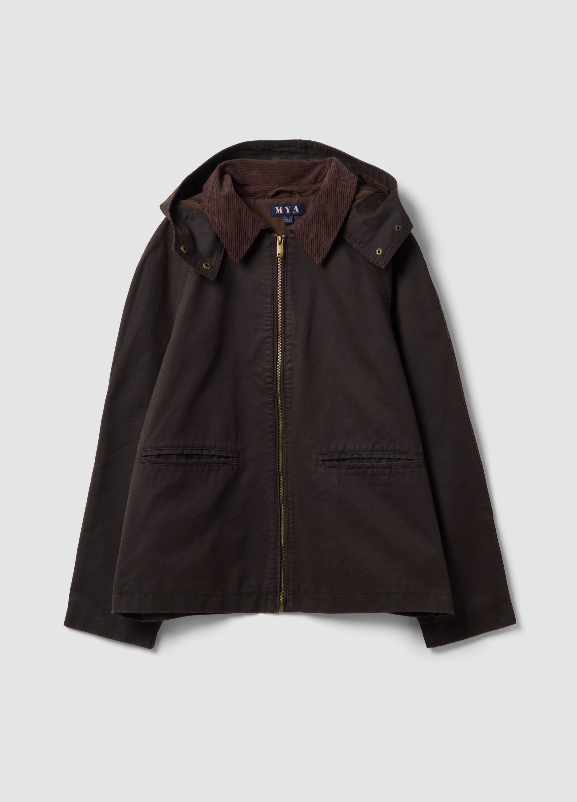 MYA, Parka Marrone In Misto Cotone Con Cappuccio Removibile, Donna, Marrone, Taglia: XL