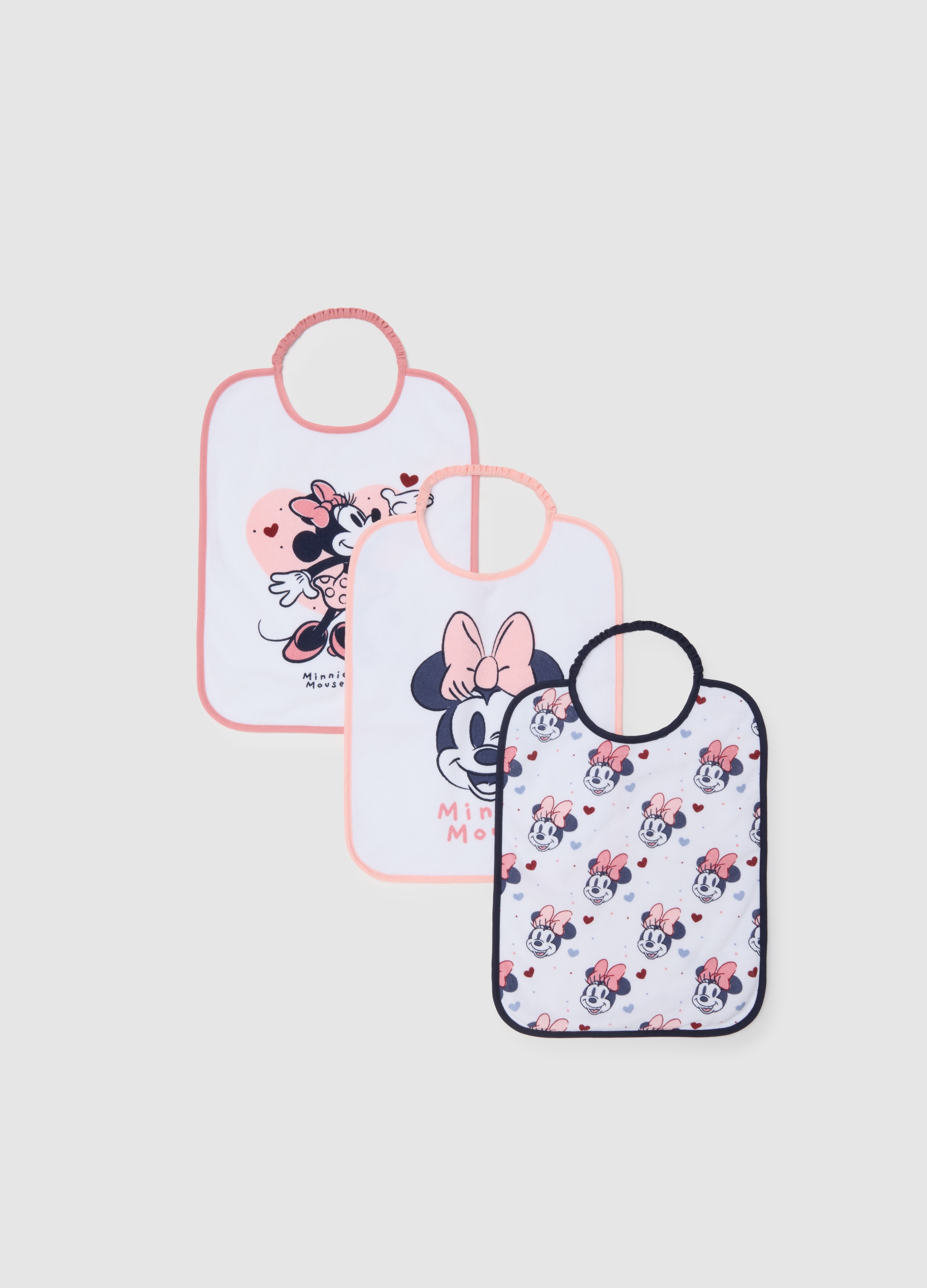 Tripack Bavette Da Neonata In Misto Cotone Multicolor, Bebé Niña, Pink/White, Talla: T.U.