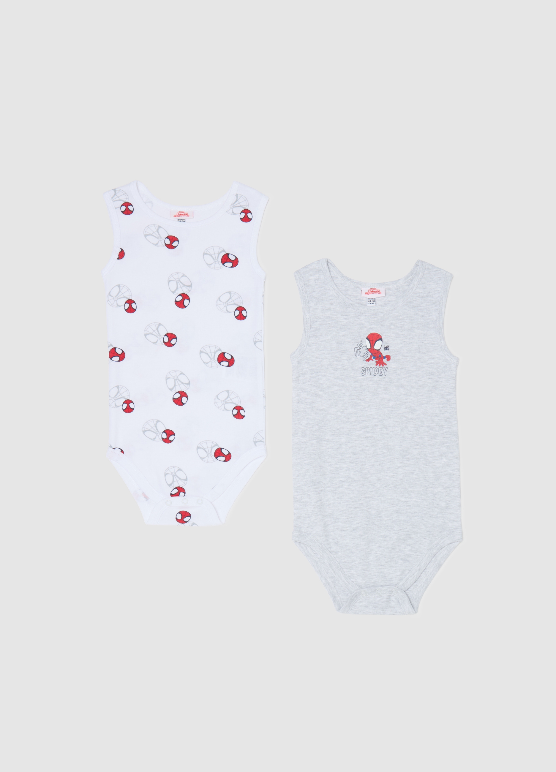 OVS, Bipack Body Smanicati Con Stampa Spidey, Bambino, Multicolor, Taglia: 9-12