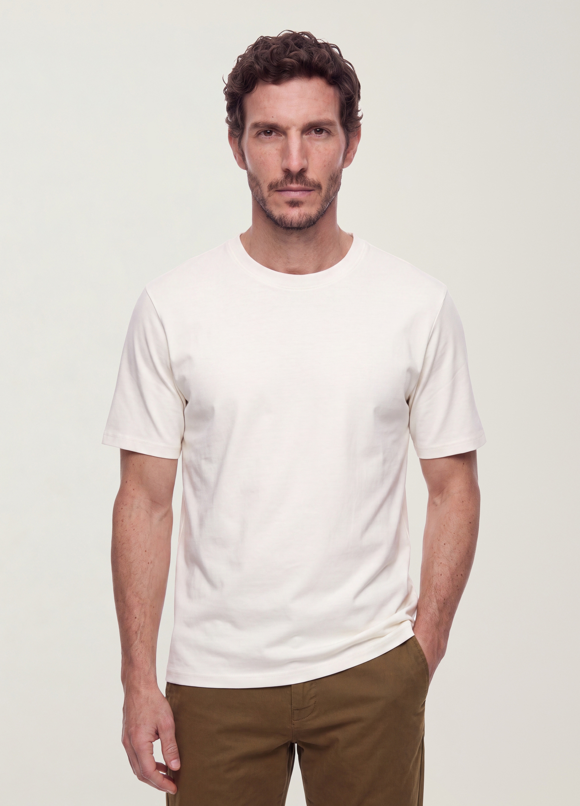OVS, T-shirt The Iconic Tee Bianca In Puro Cotone A Maniche Corte Relaxed Fit, Uomo, Bianco, Taglia: S