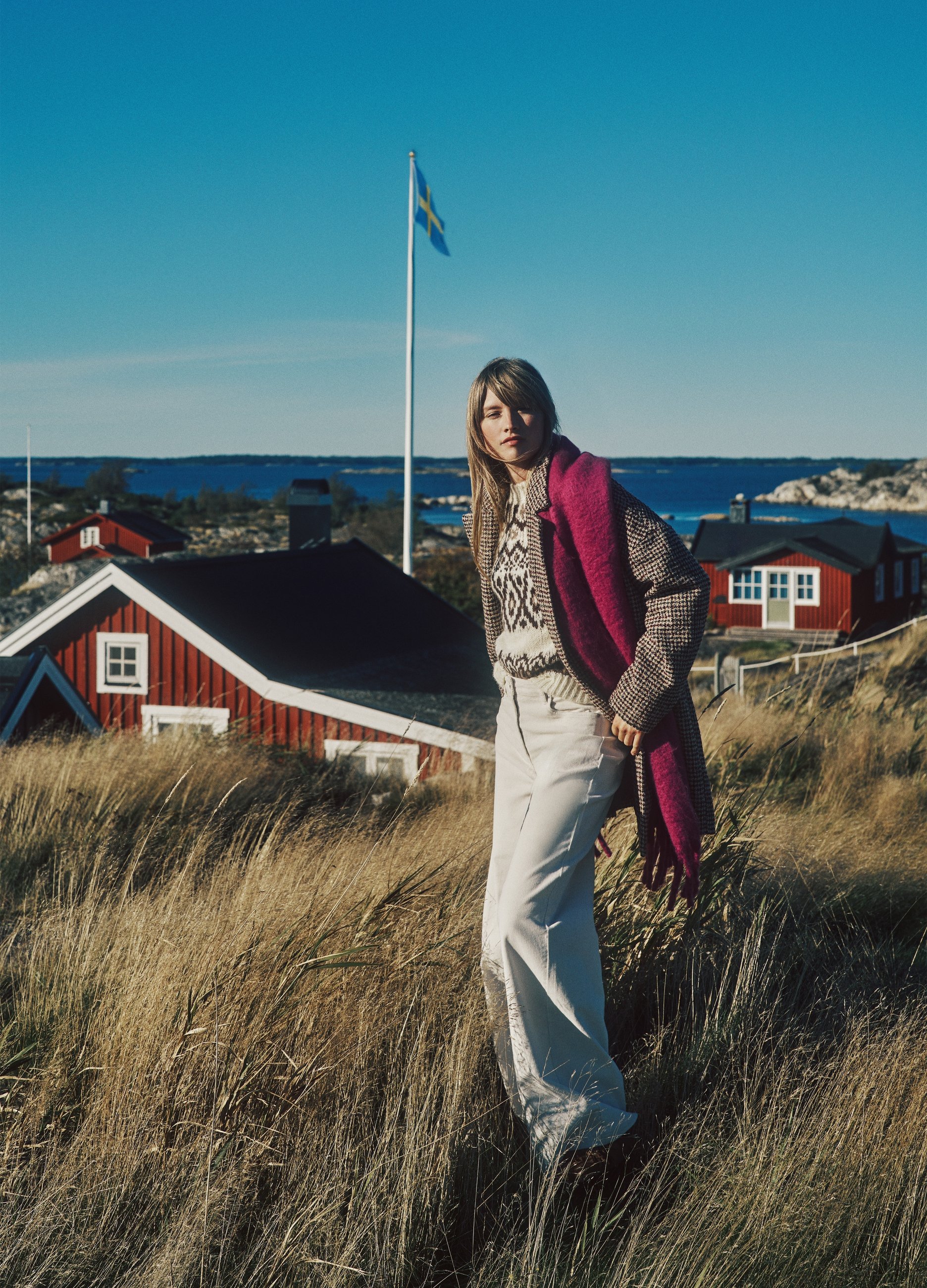 PIOMBO, Pullover Jacquard Beige In Misto Lana, Donna, Multicolor, Taglia: S