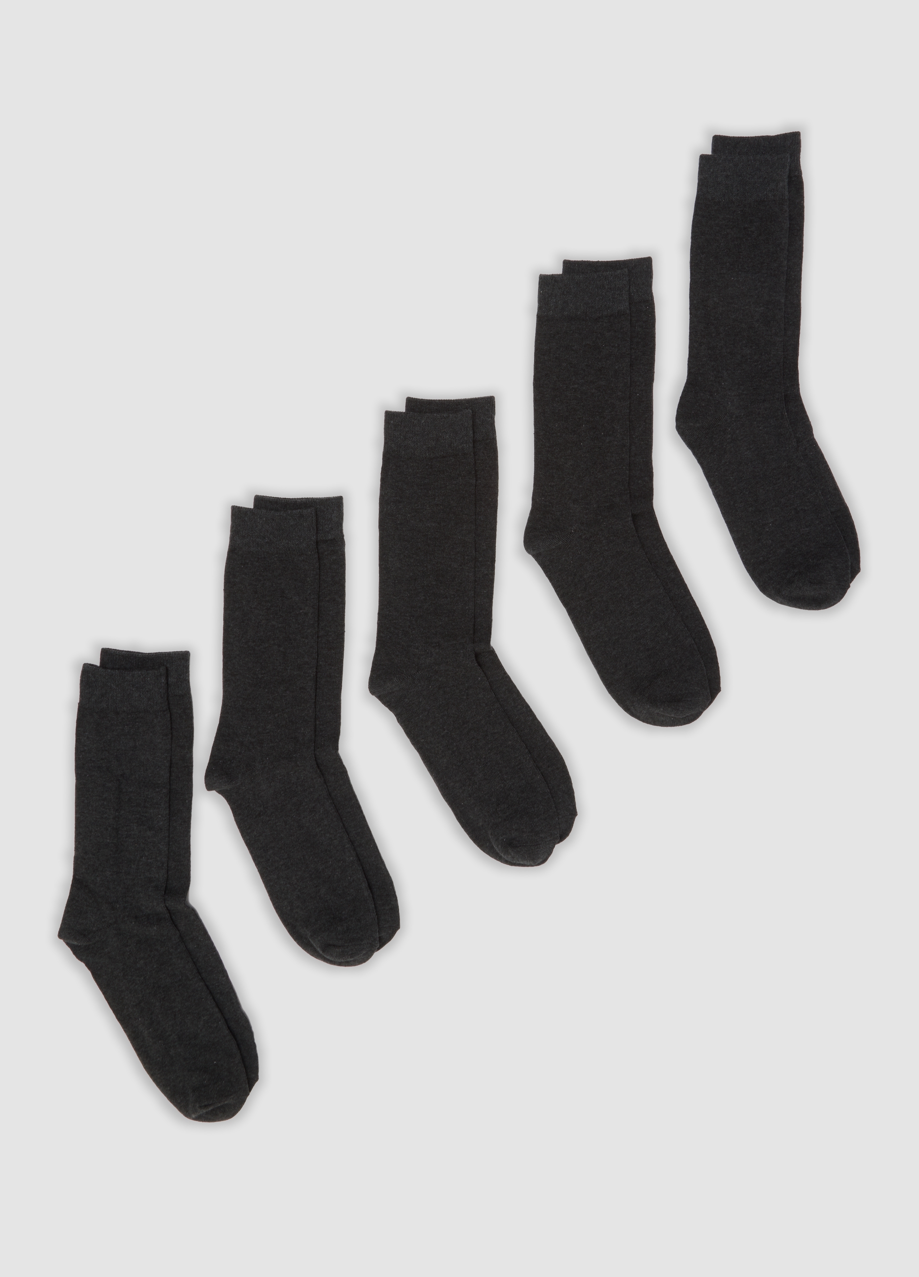OVS, Multipack Di Cinque Calze Midi Grigie In Cotone Organico Elasticizzato, Uomo, Grigio, Taglia: 43-46