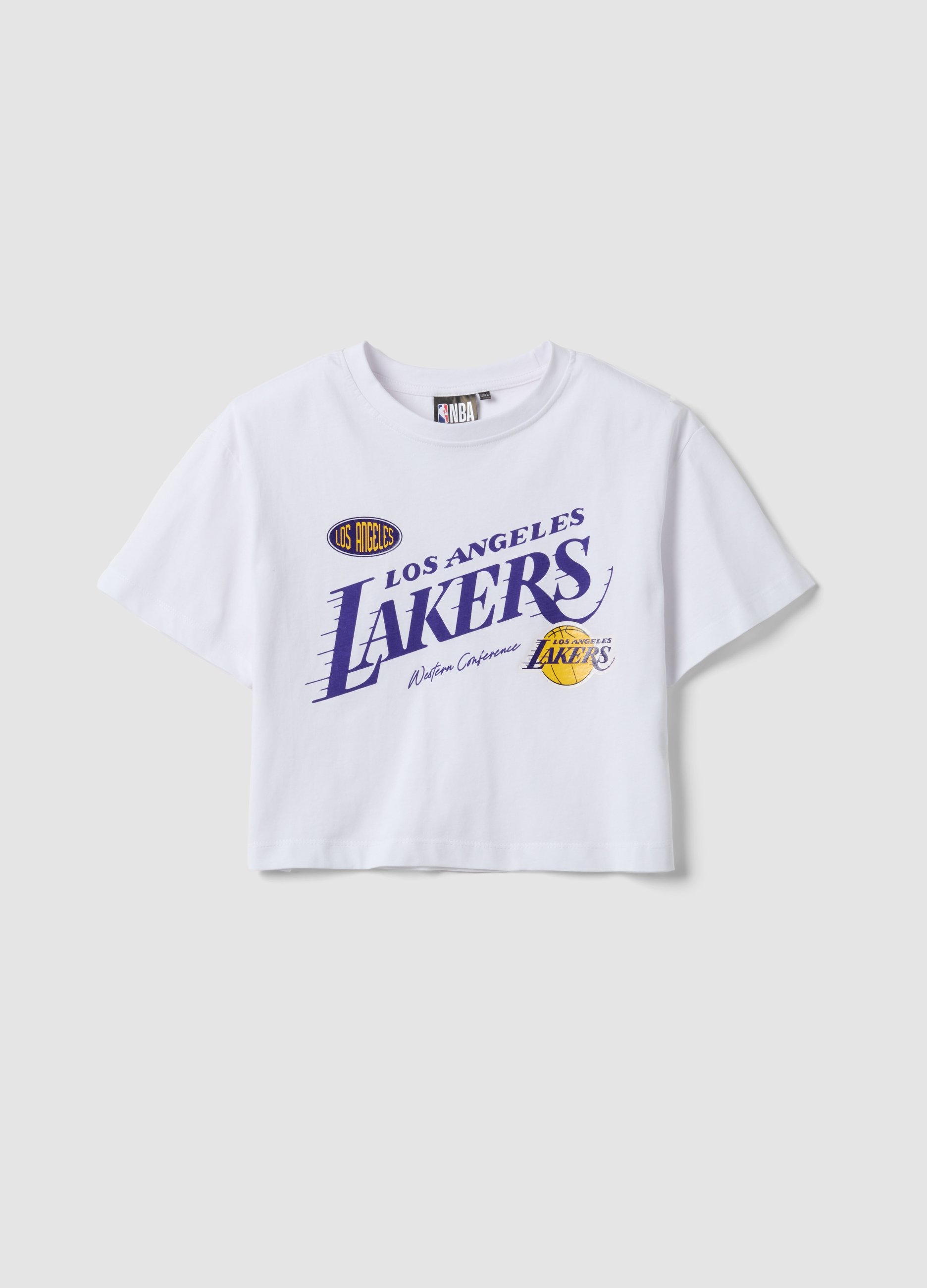 NBA, Camiseta Blanca De Algodón Puro De Manga Corta, Niña, Blanco, Talla: 12-13