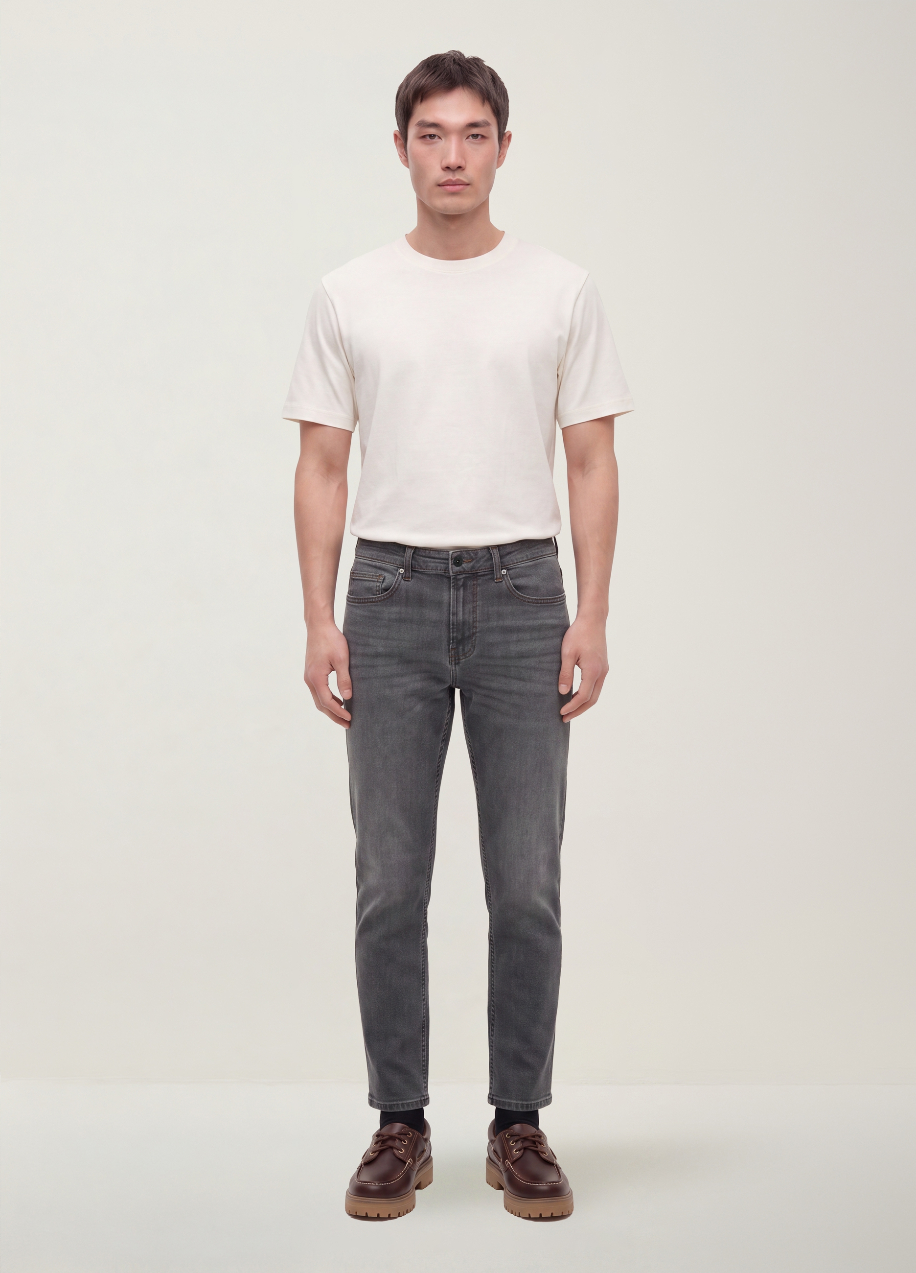 REPUBLIC OF DENIM, Jeans Grigi Slim Fit In Cotone Elasticizzato, Uomo, Grigio, Taglia: 52