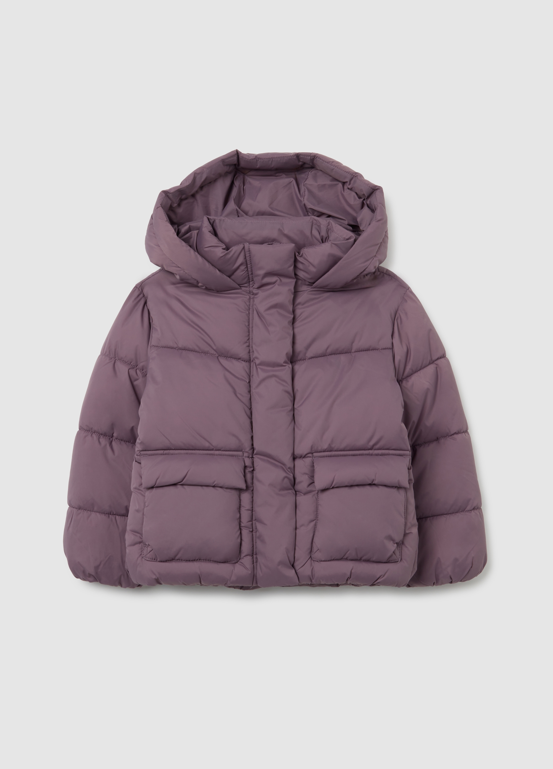 OVS KIDS, Chaqueta Malva Púrpura Para Niños The Iconic Puffer Con Capucha, Niña, Malva, Talla: 8-9