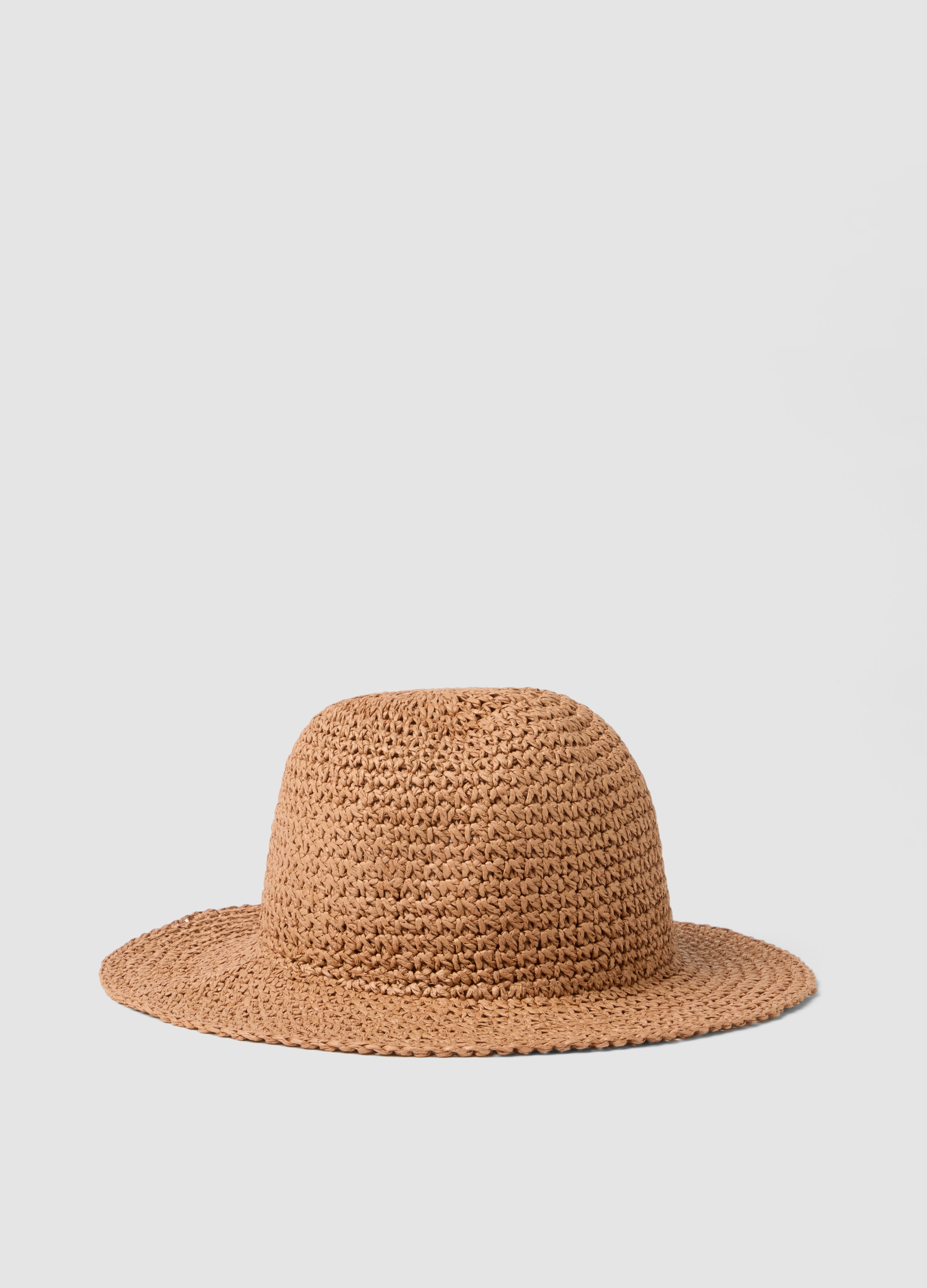 Sombrero Panamá En Tejido De Papel Marrón Puro, Mujer, Marrón claro, Talla: 58