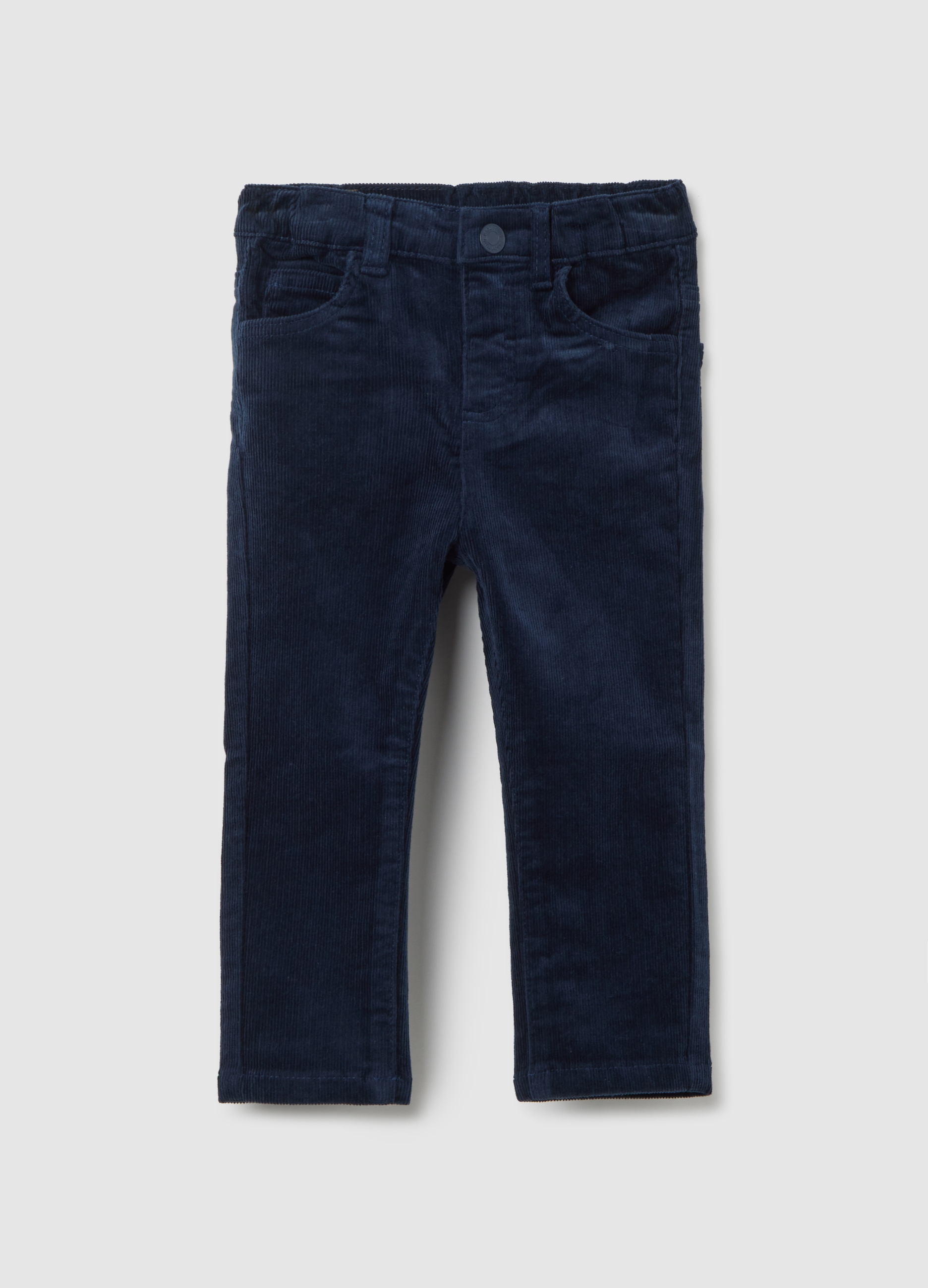 Pantaloni Da Bambino In Cotone E Velluto A Coste Blu, Niño, Azul oscuro, Talla: 30-36