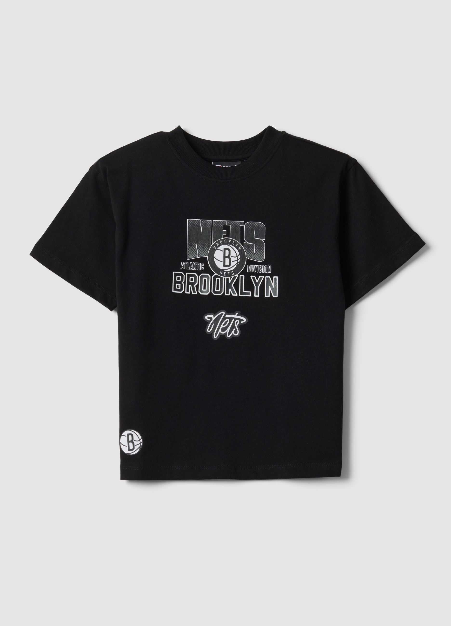 NBA, Camiseta Negra De Algodón Puro De Manga Corta, Niño, Negro, Talla: 6-7