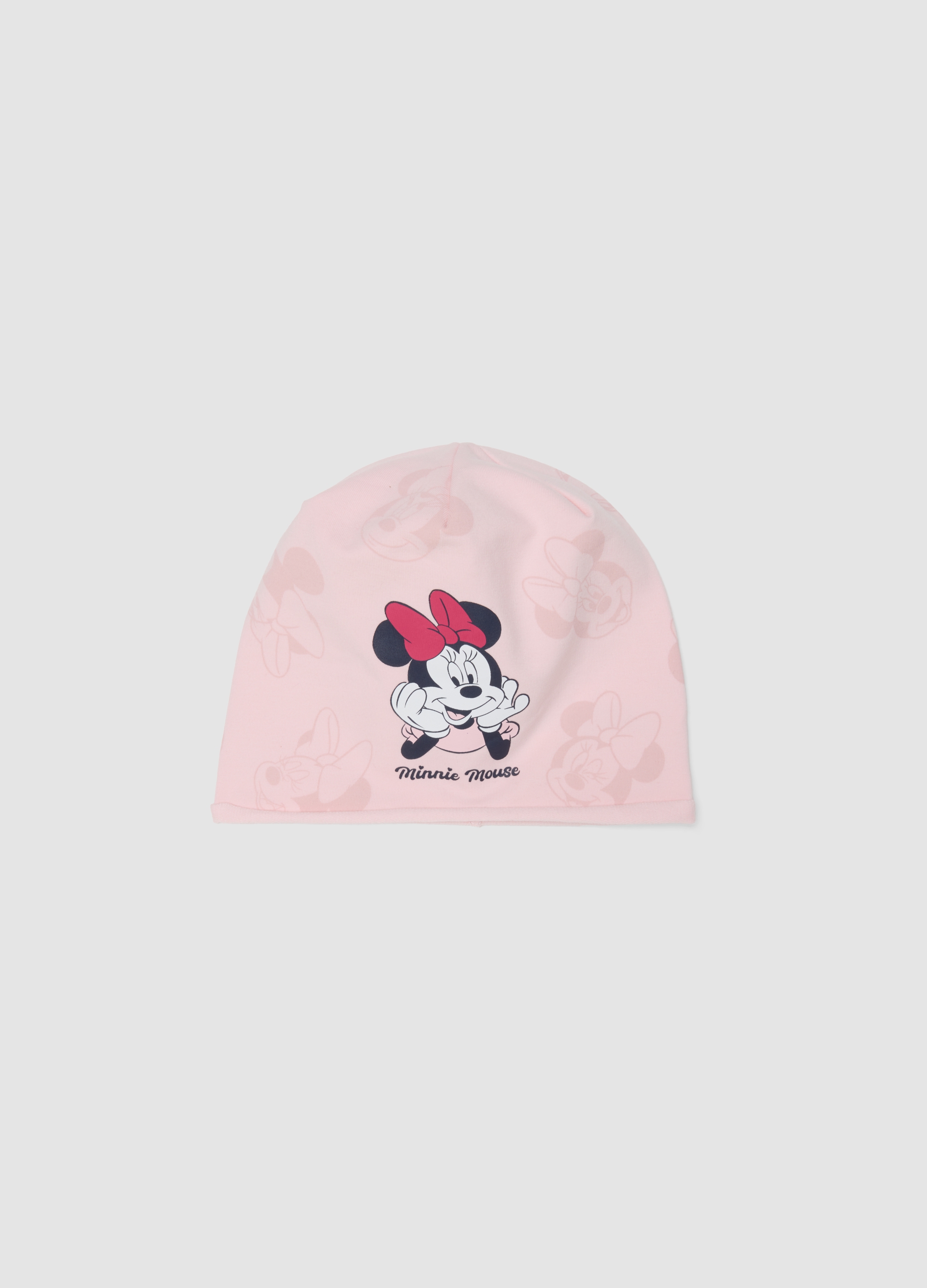 DISNEY, Cappello Rosa In Cotone Elasticizzato Con Stampa Minnie Per Bambina, Rosa, Taglia: 54