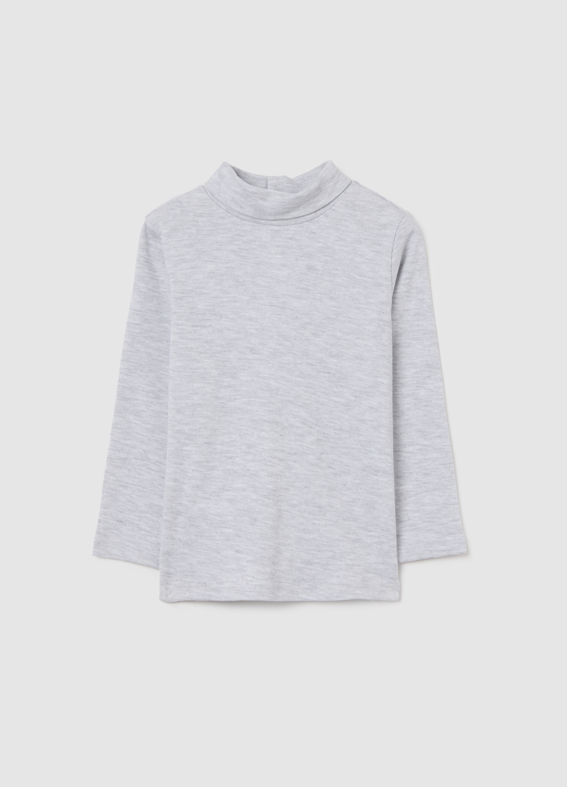 FAGOTTINO, Camiseta Gris De Manga Larga Para Bebé De Algodón Puro, Ajuste Regular, Niño, Gris claro jaspeado, Talla: 24-30