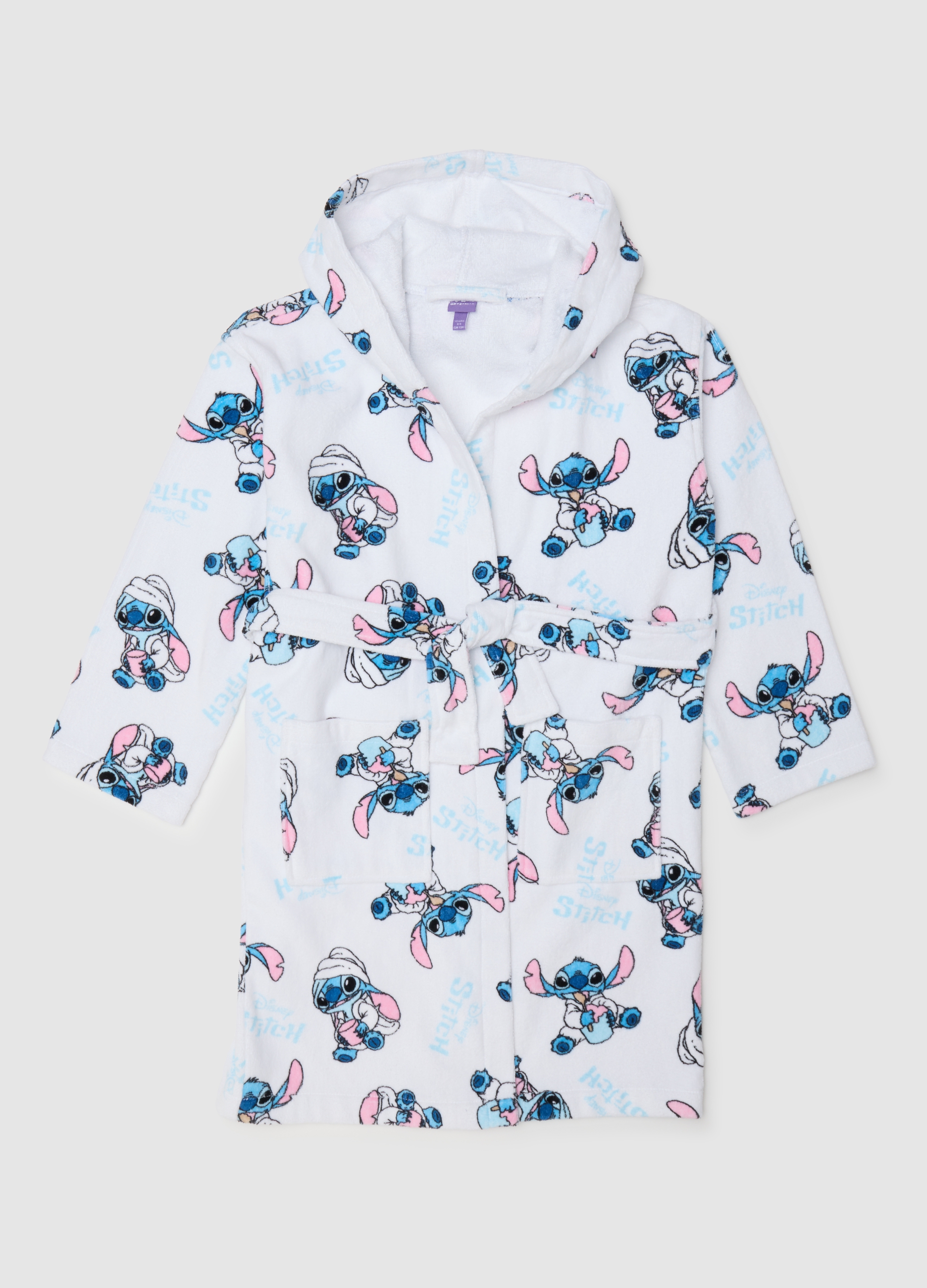 OVS, Albornoz Multicolor De Algodón Puro Para Niñas, Niña, White/Pink/Blue, Talla: 8-9