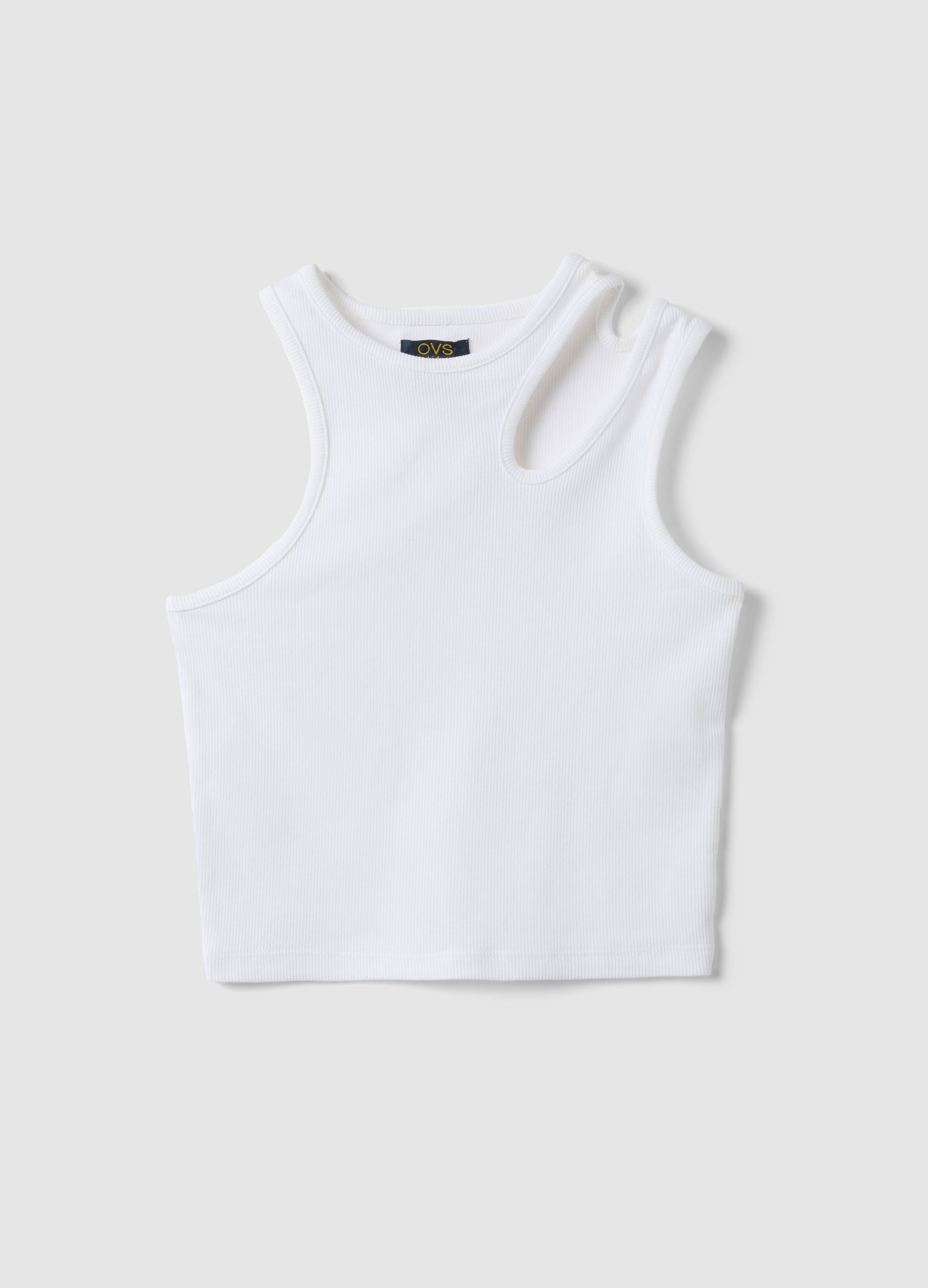 OVS KIDS, Camiseta De Tirantes Blanca Ajustada De Algodón Elástico Para Niña, Niña, Blanco óptico, Talla: 12-13