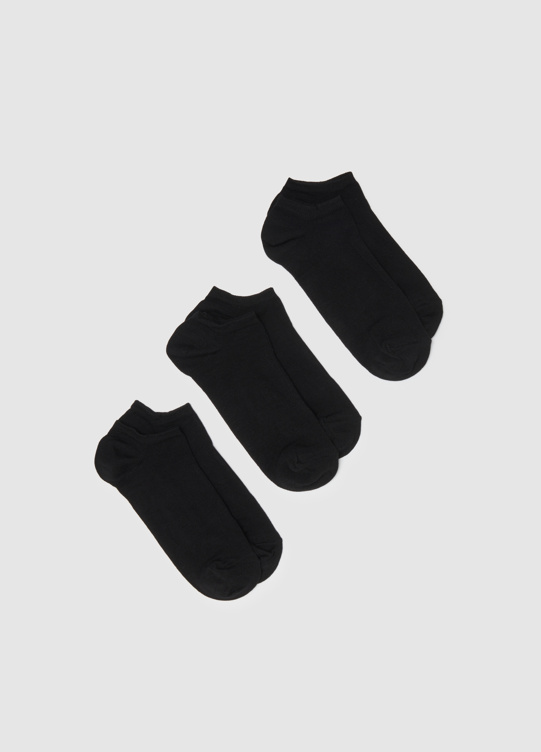 Tripack Calcetines Negros, Hombre, Gunmetal, Talla: 43/46