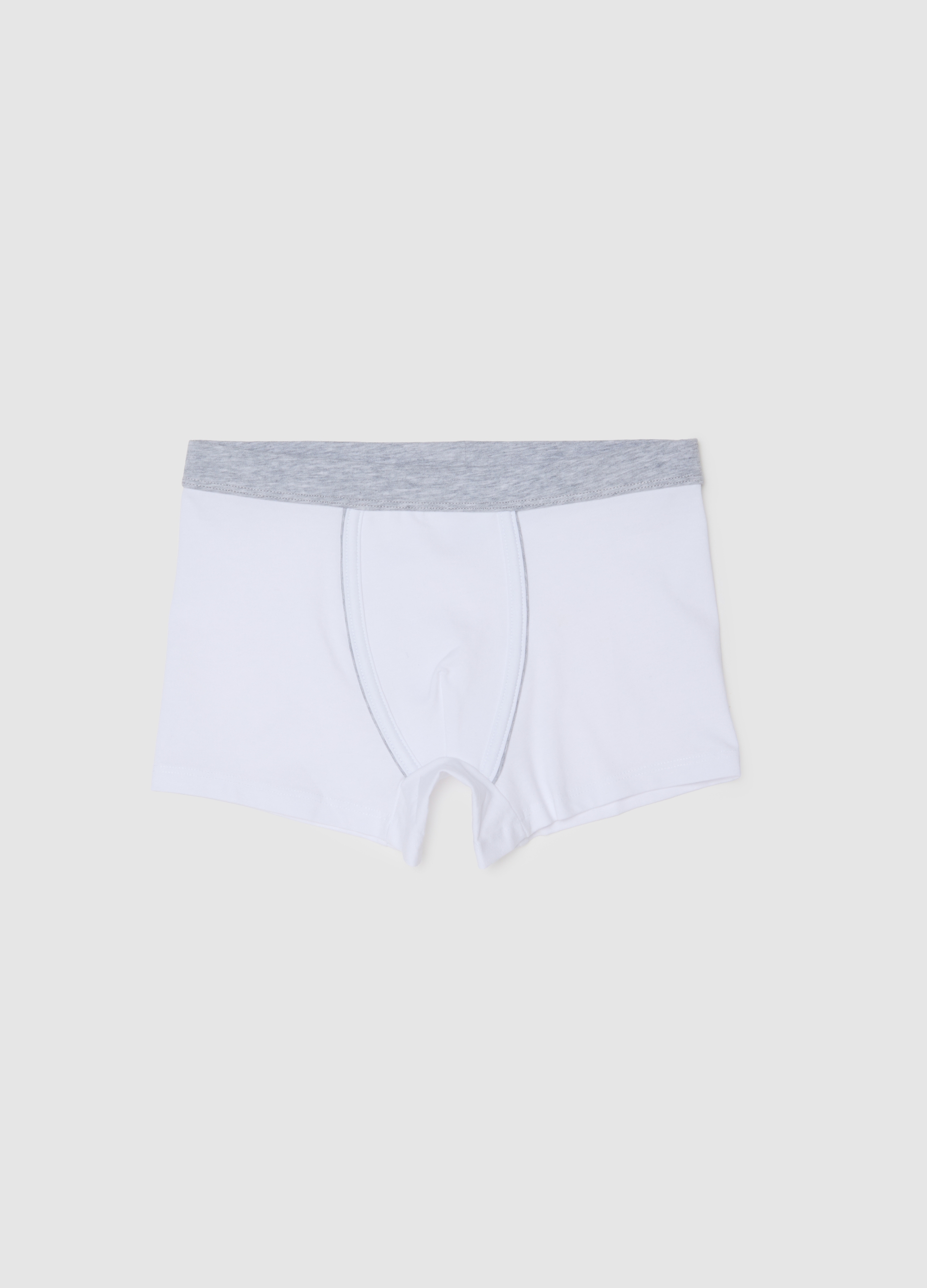 Boxers Para Chico De Mezcla De Algodón Multicolor Ajuste Regular, Niño, Blanco/gris, Talla: 14-15