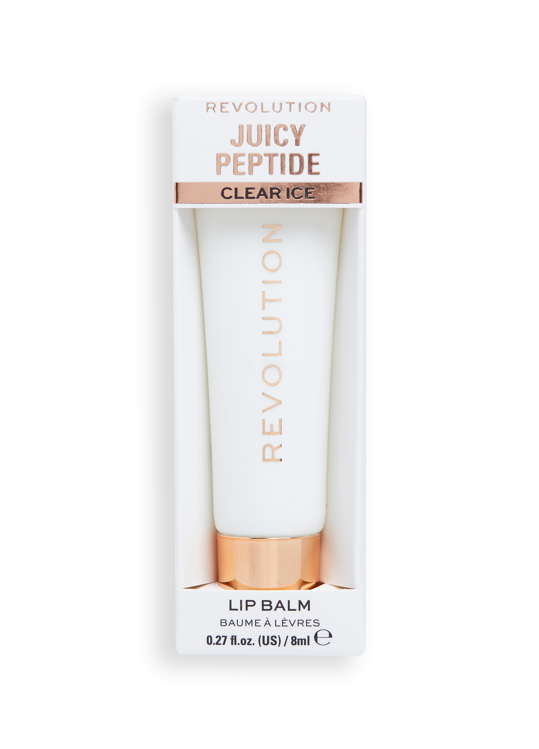 REVOLUTION, Revolution Juicy Peptide Balsamo Labbra Clear Ice, Donna, Bianco, Taglia: FASUL