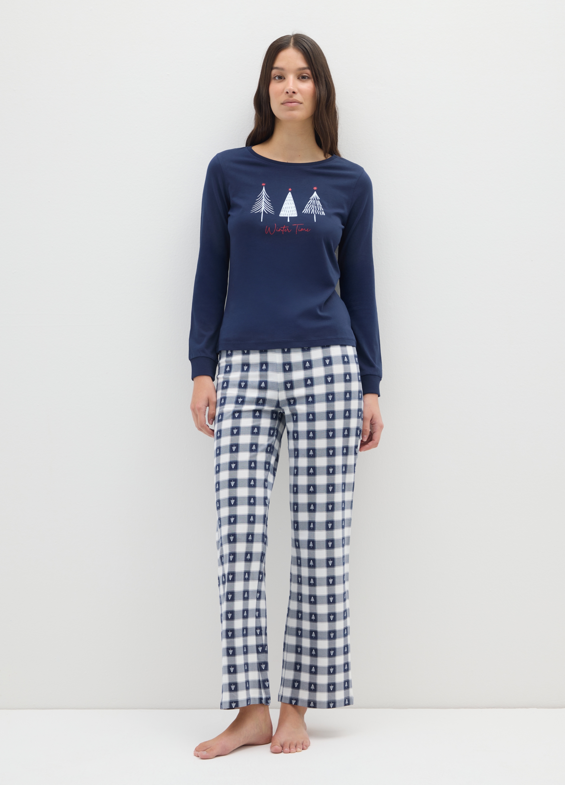 OVS, Pigiama Multicolor In Puro Cotone Regular Fit, Donna, Multicolor, Taglia: M