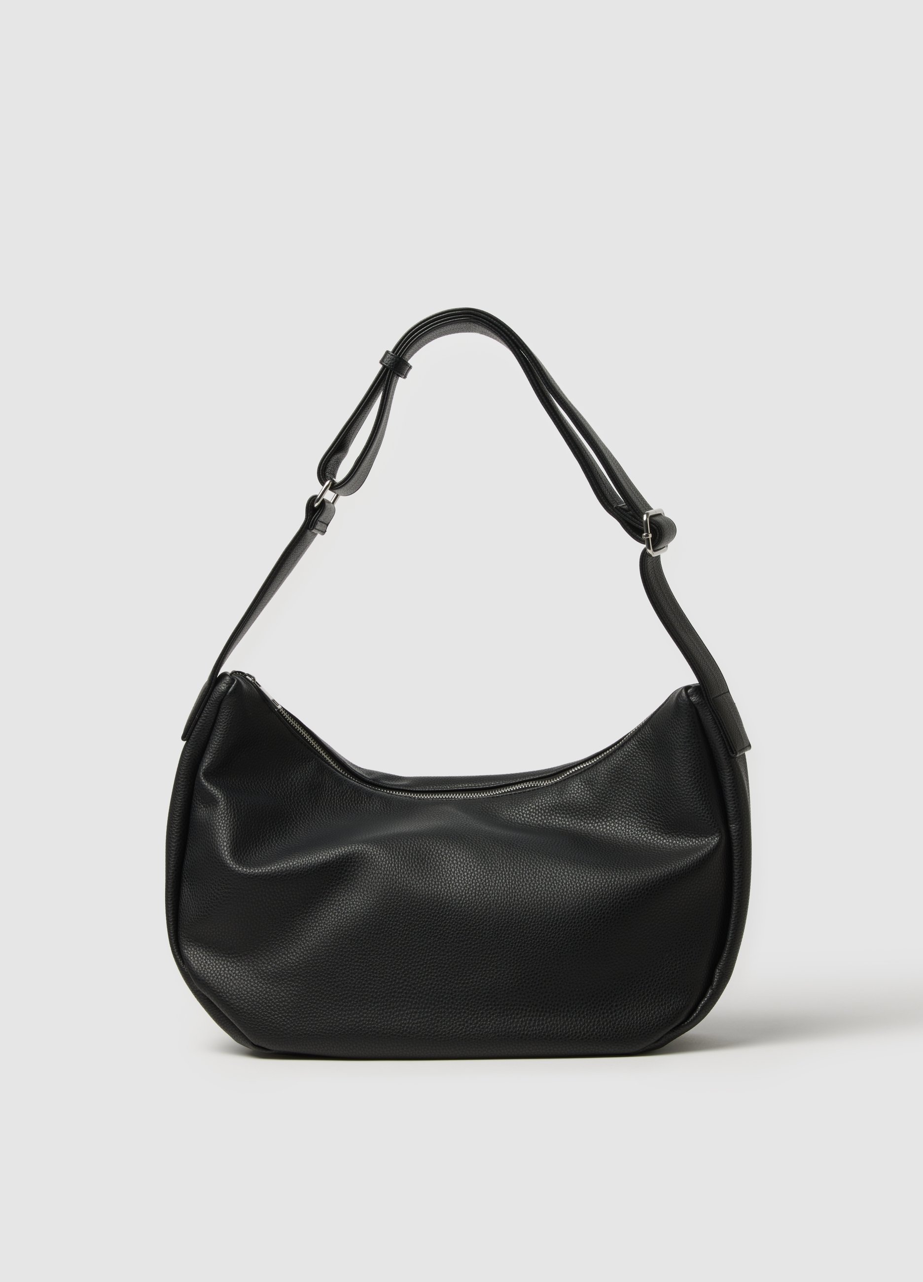 OVS, Schwarze Tasche Mit Verstellbaren Trägern, Mann, Gunmetal, Größe: FASUL