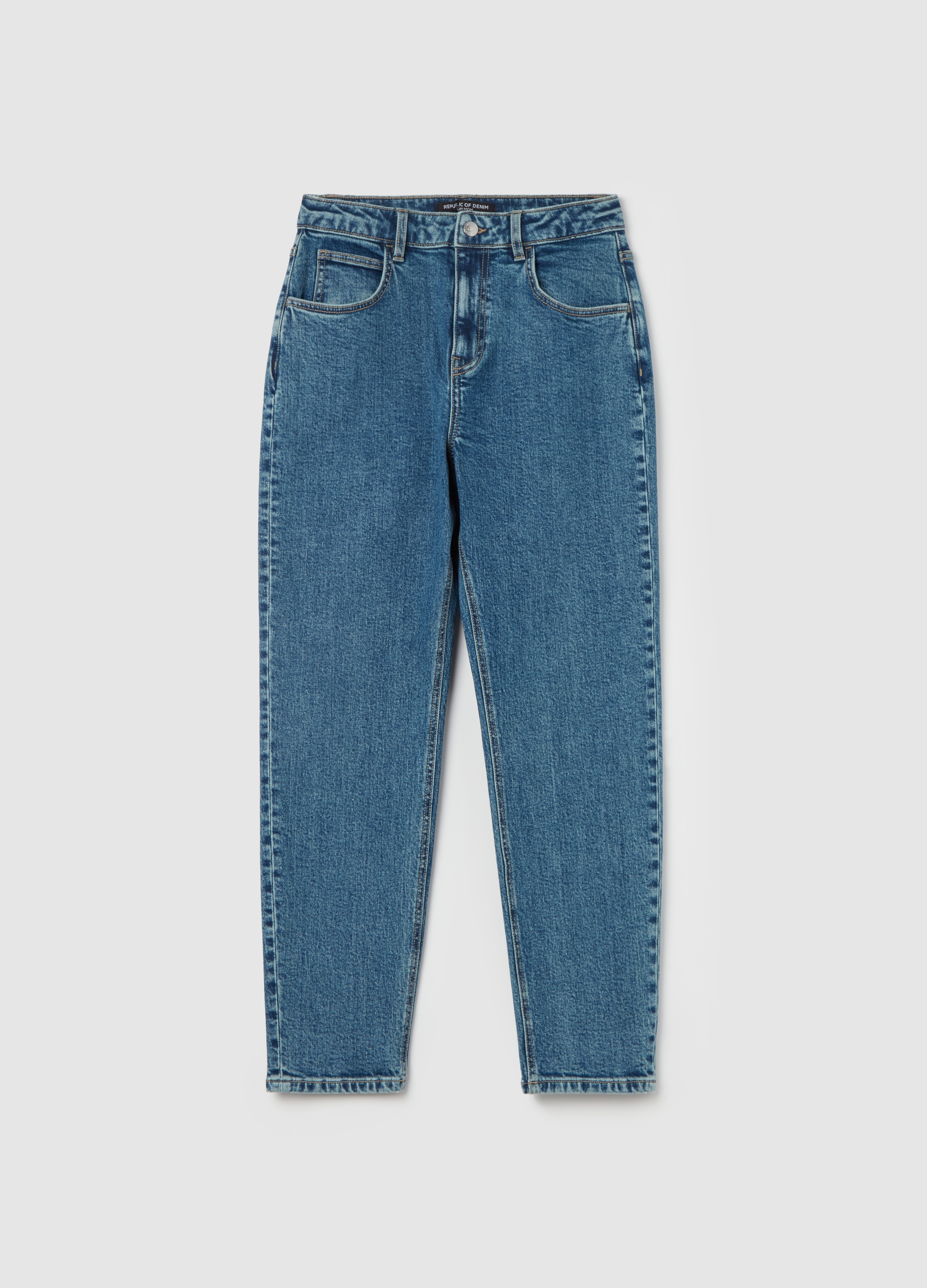 OVS, Jeans Mom Slim Fit, Donna, Denim, Taglia: 40