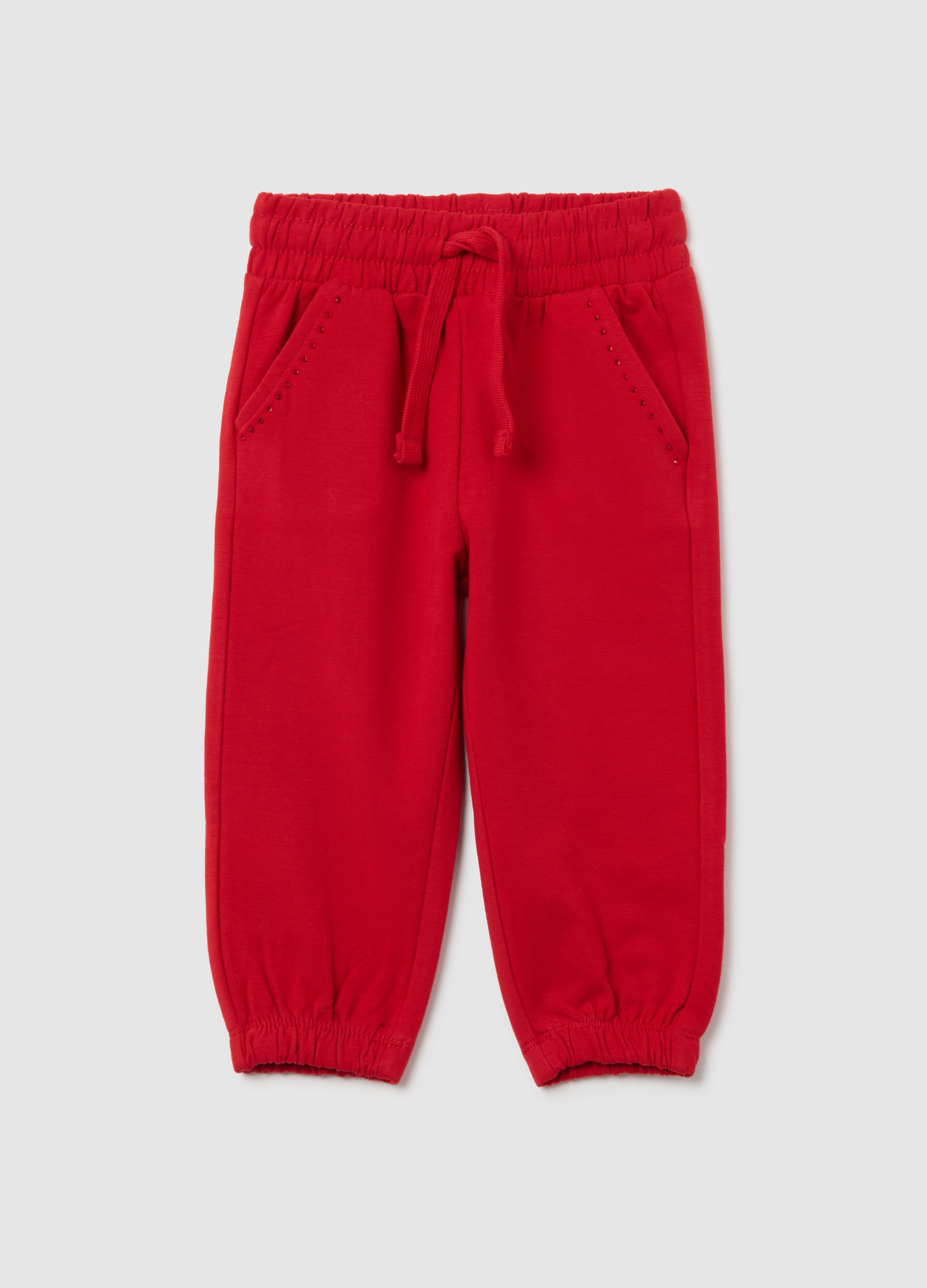 FAGOTTINO, Pantalones Rojos De Algodón Elástico Para Niñas, Ajuste Regular, Niña, Rojo Oscuro, Talla: 12-18