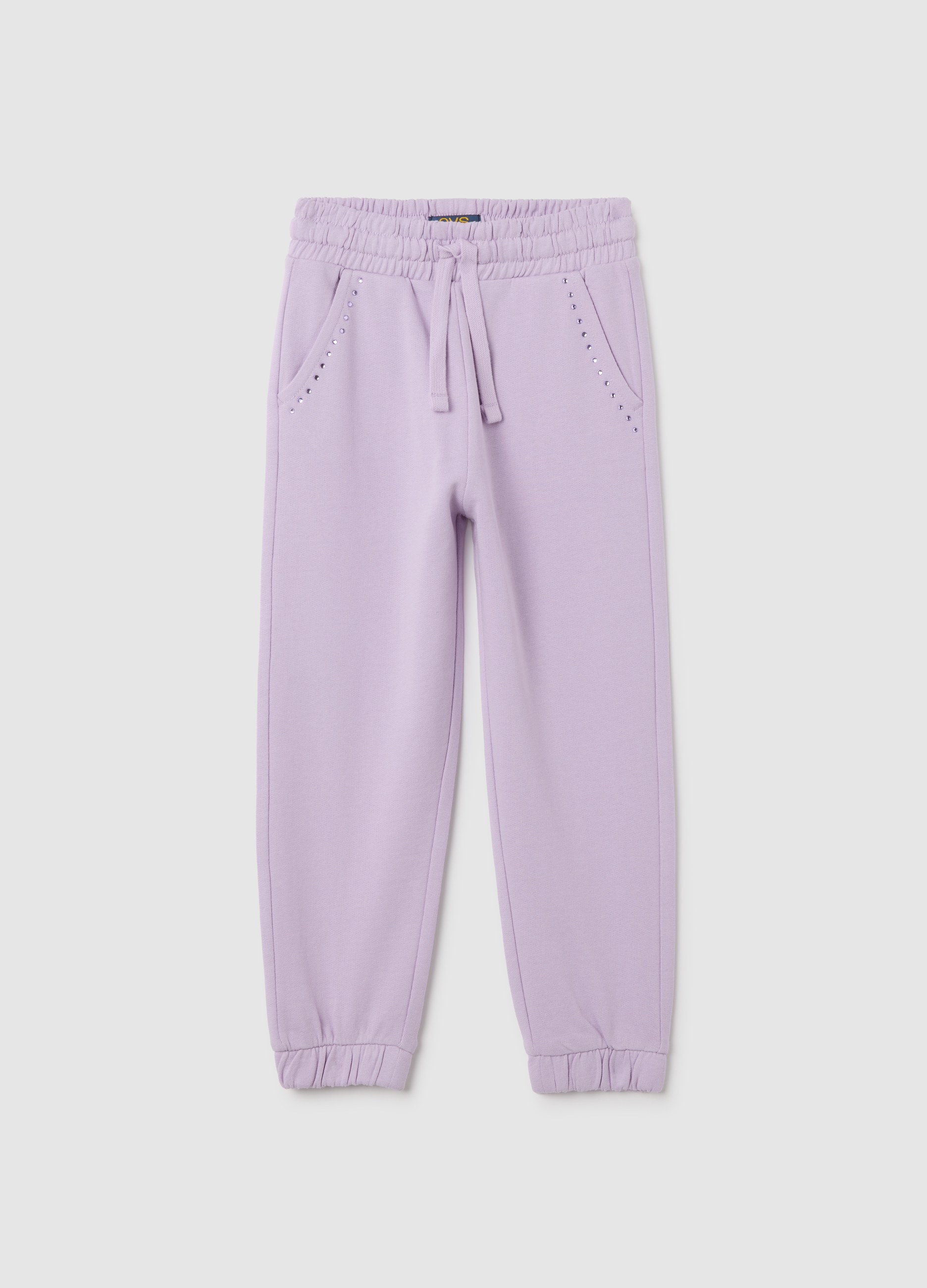 OVS KIDS, Jogger Para Niña De Algodón Puro Negro Ajuste Regular, Niña, Lila claro, Talla: 5-6