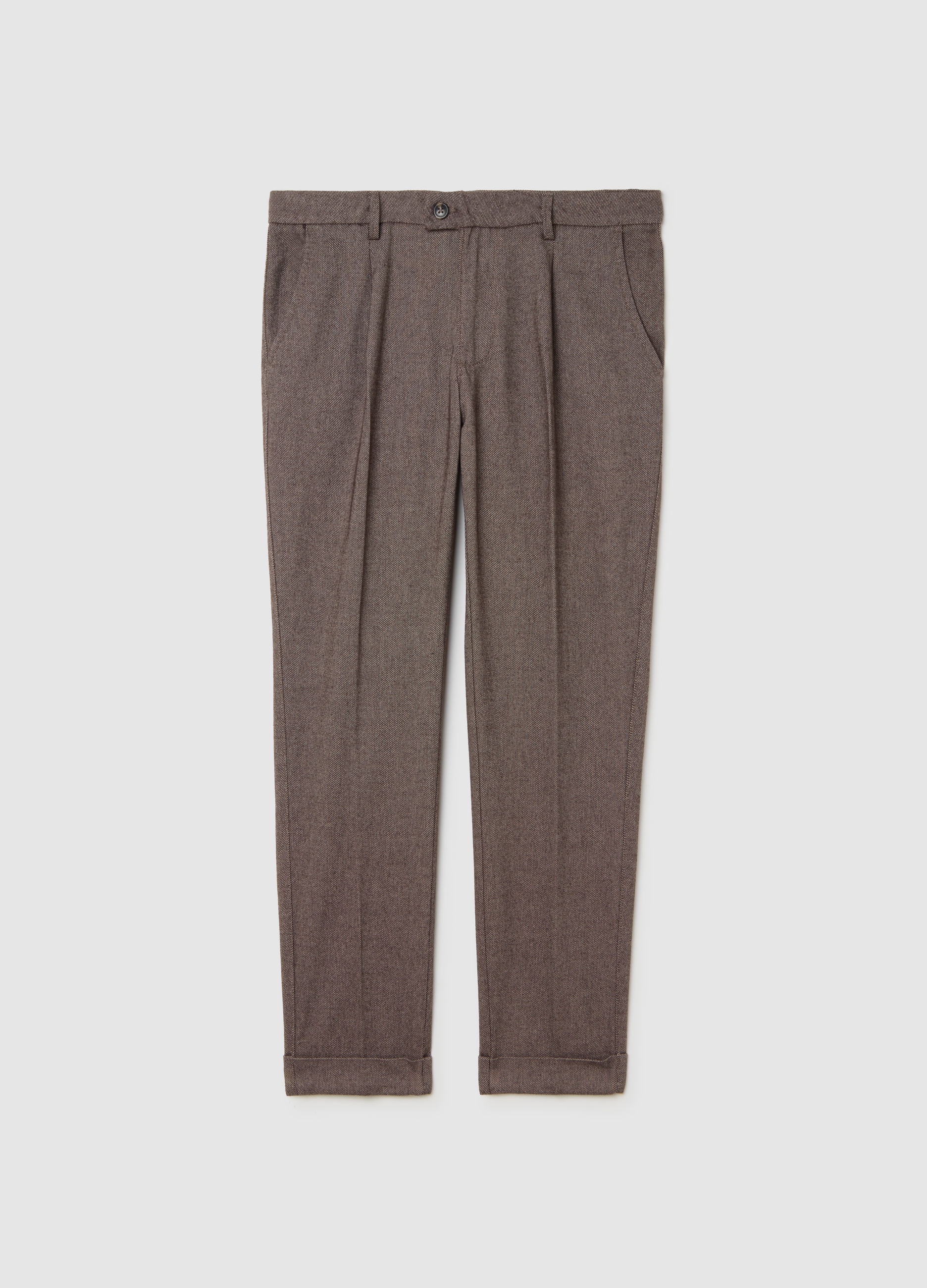 BST.1957, Pantalones Chino Marrones De Ajuste Confort, Hombre, Marrón oscuro, Talla: 46