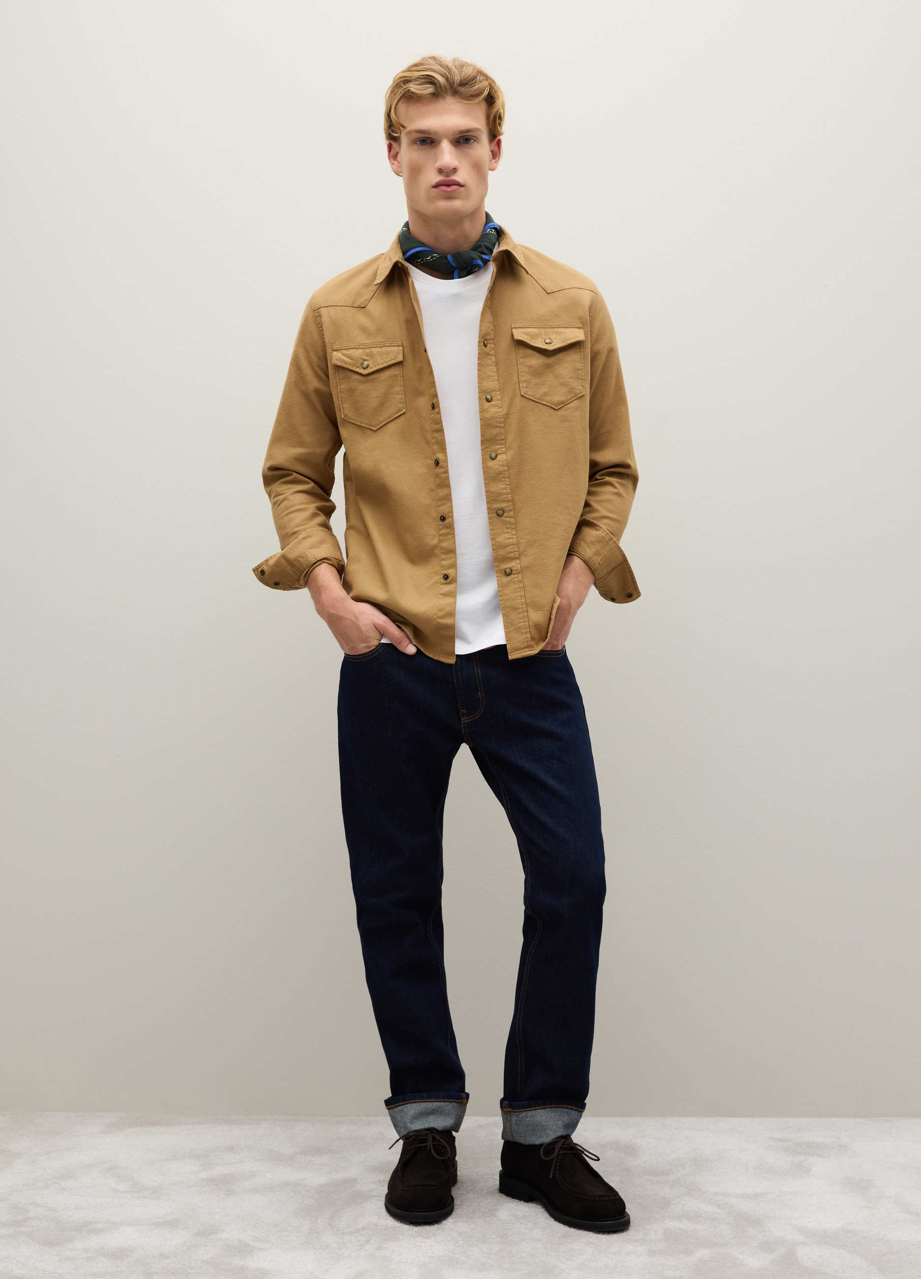 PIOMBO, Camicia In Puro Cotone Marrone Regular Fit, Uomo, Marrone, Taglia: L