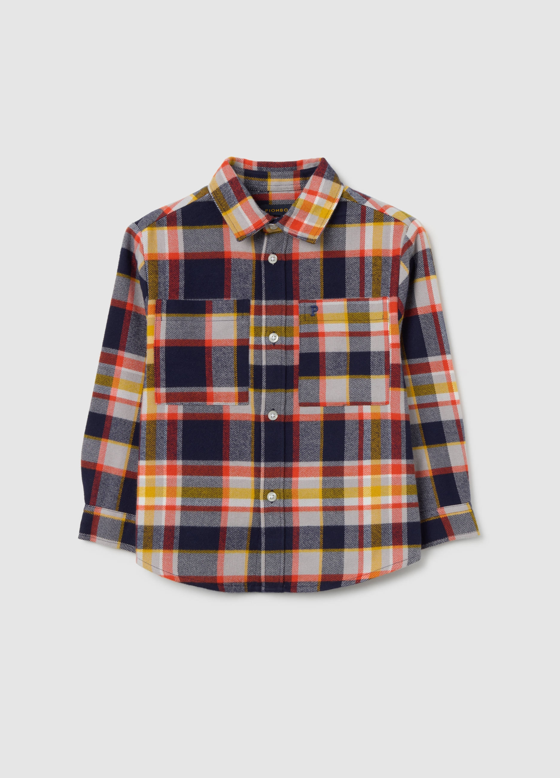 PIOMBO KIDS, Camisa Multicolor De Manga Larga, Niño, Multicolor, Talla: 10