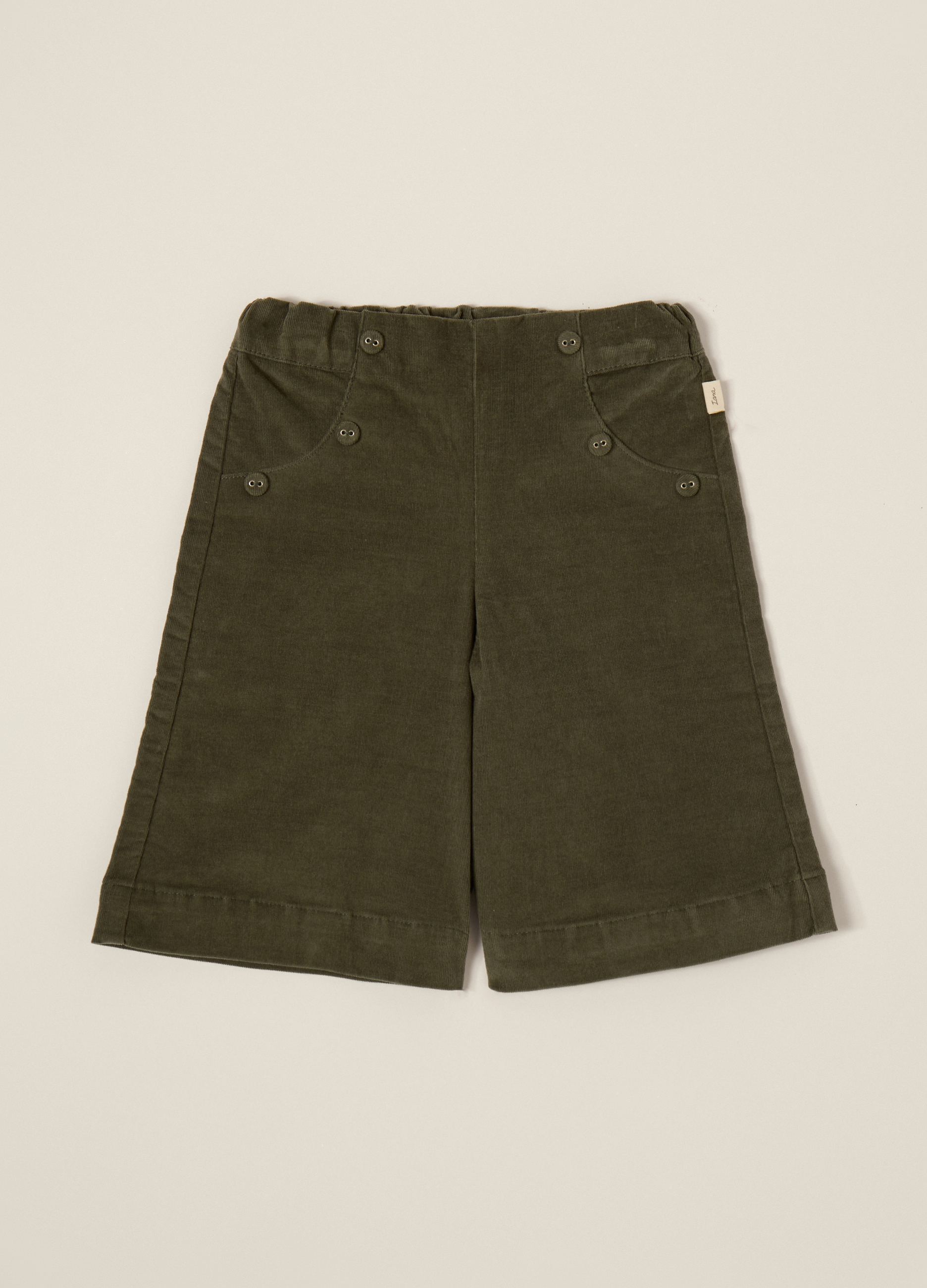 IANA, Pantaloni In Velluto A Coste Wide Leg Iana Neonata, Verde, Taglia: 12