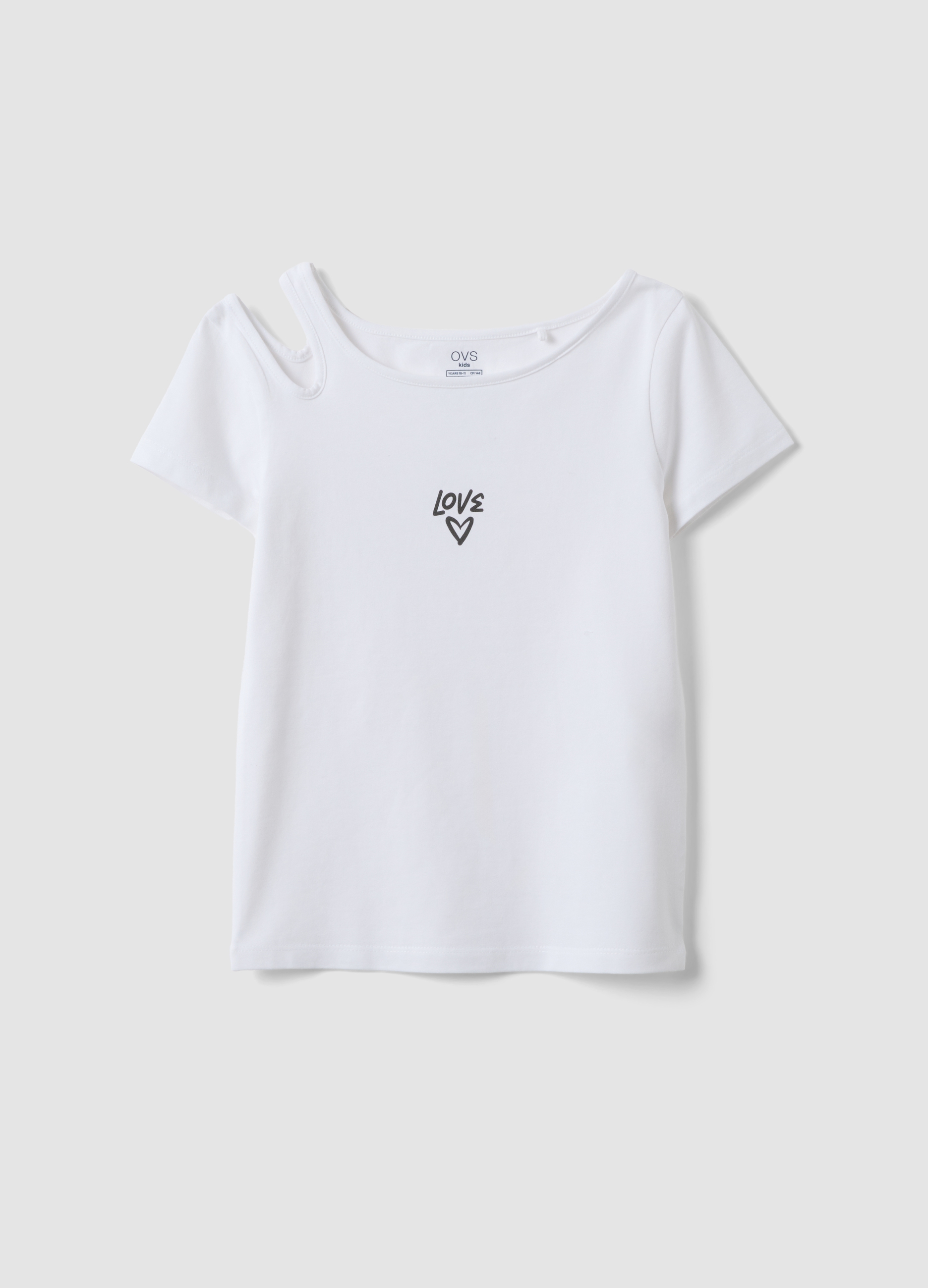 OVS KIDS, Camiseta Blanca De Algodón Elástico Ajustada Para Niña, Niña, Blanco óptico, Talla: 10-11