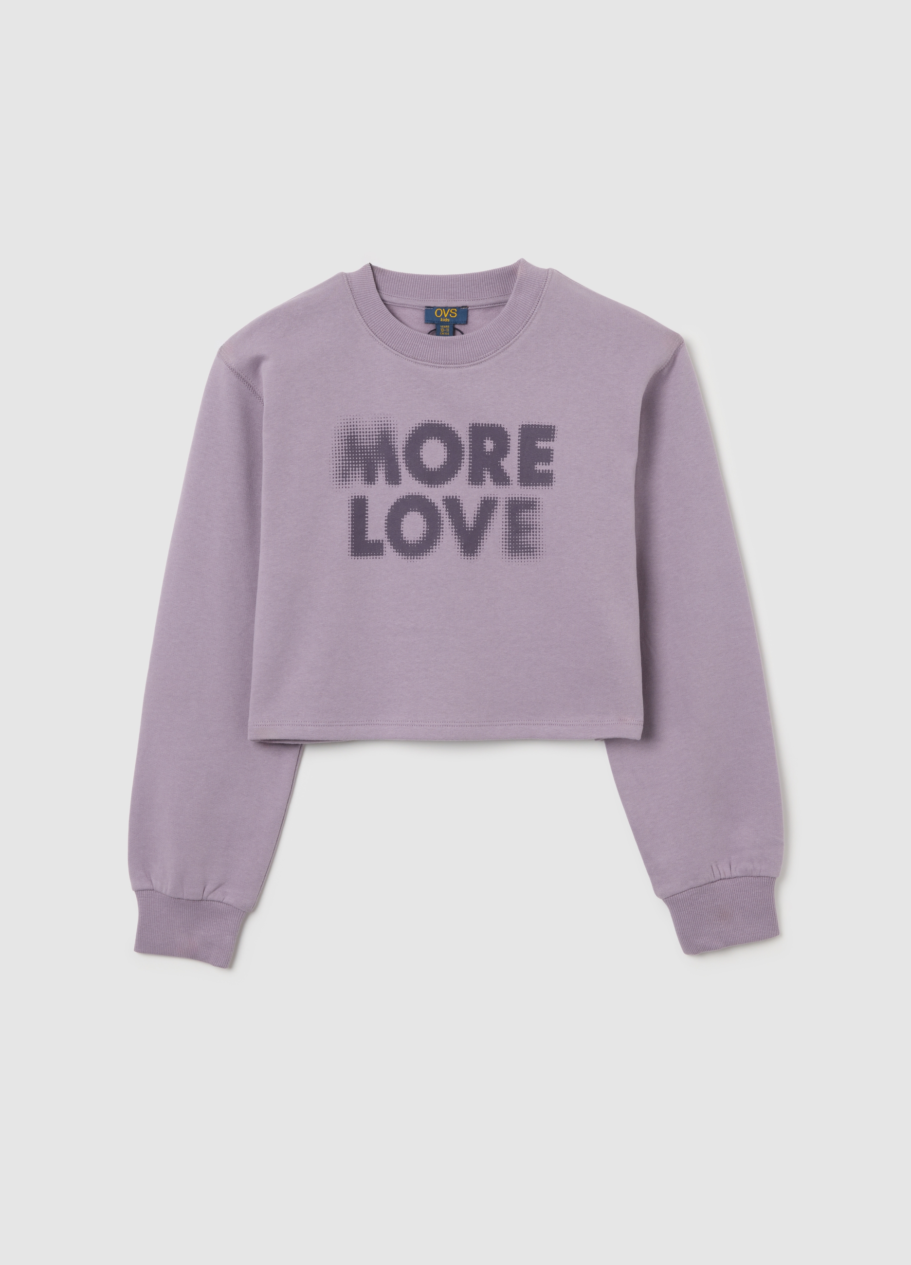 OVS KIDS, Sudadera De Niña En Algodón Púrpura, Ajuste Regular, Con Cuello Redondo, Niña, Gris, Talla: 10-11