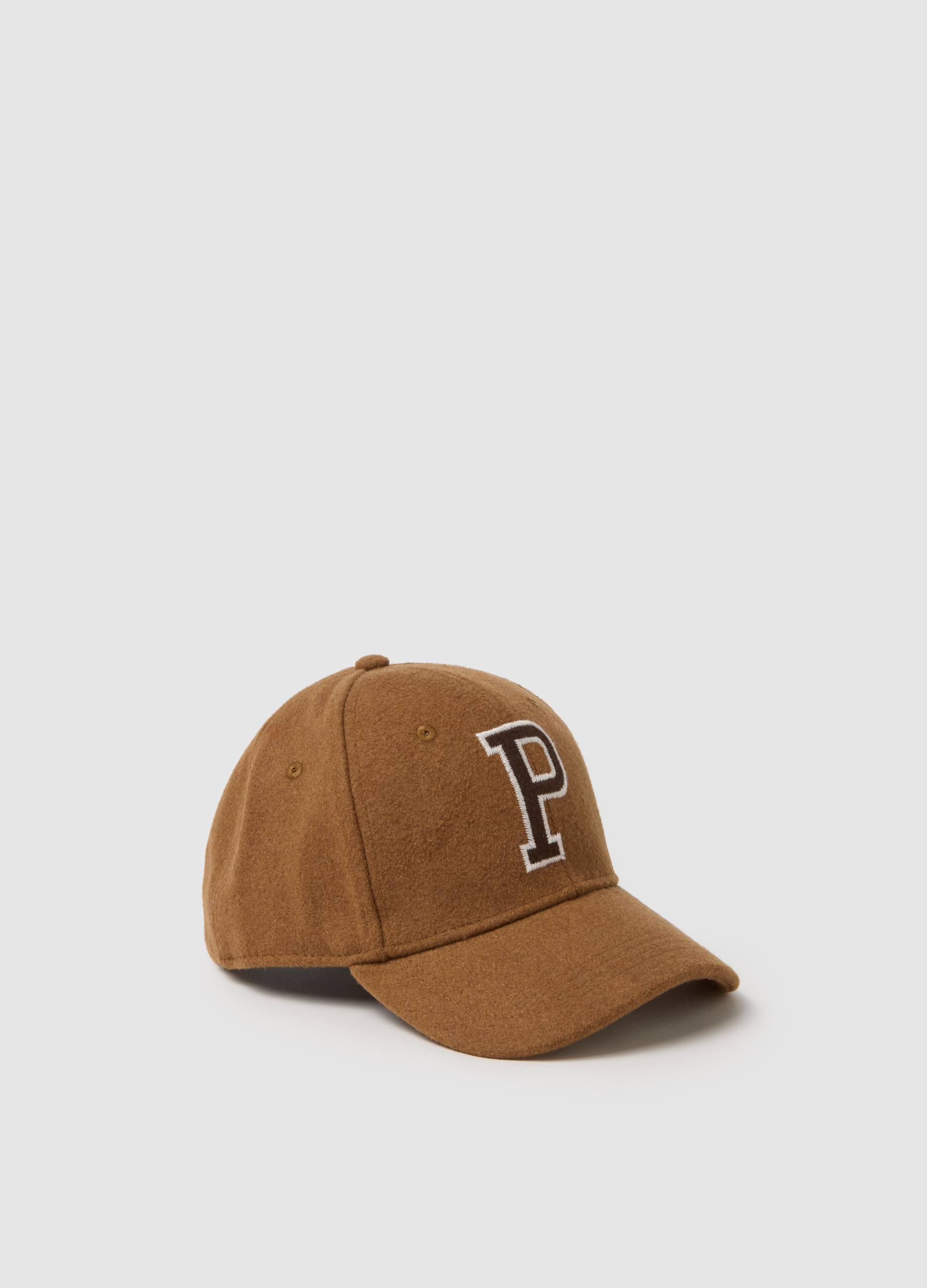 PIOMBO, Cappello Marrone Con Lettera Ricamata, Uomo, Marrone, Taglia: ONE SIZE