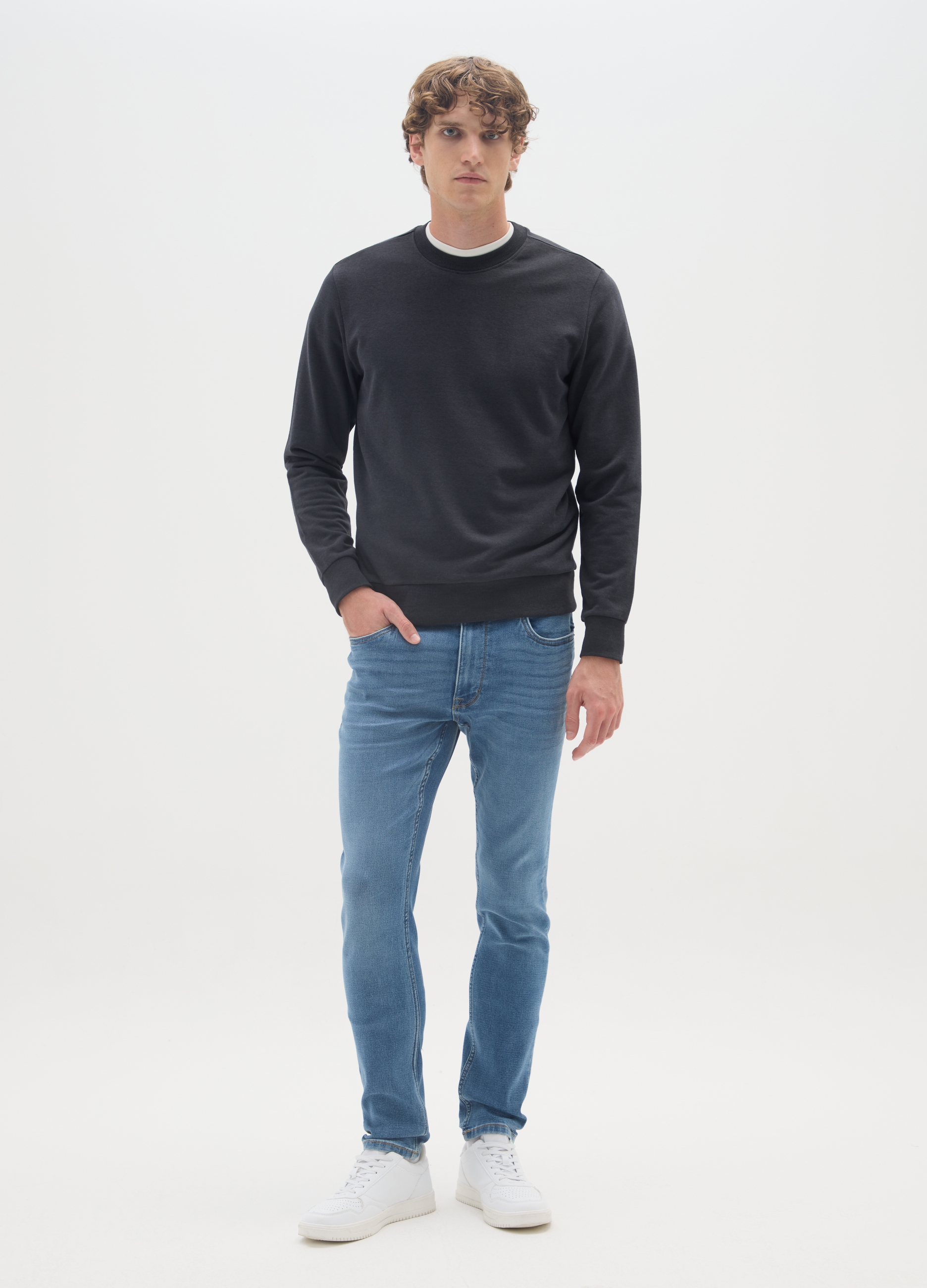 OVS, Vaqueros De Tela Azul Ajustados, Hombre, Azul vaquero, Talla: 44