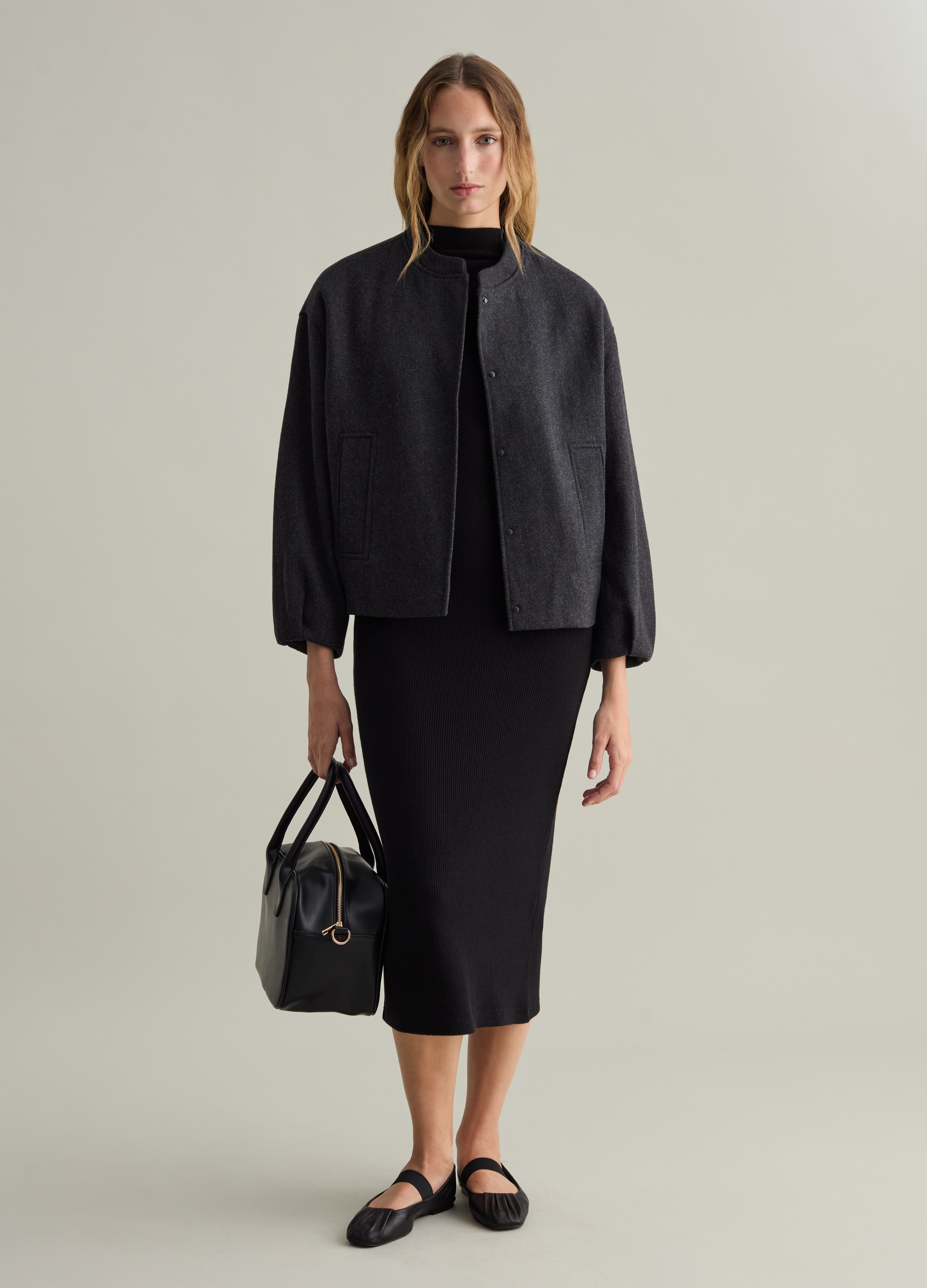 PIOMBO, Bomber In Panno Contemporary, Donna, Grigio, Taglia: L