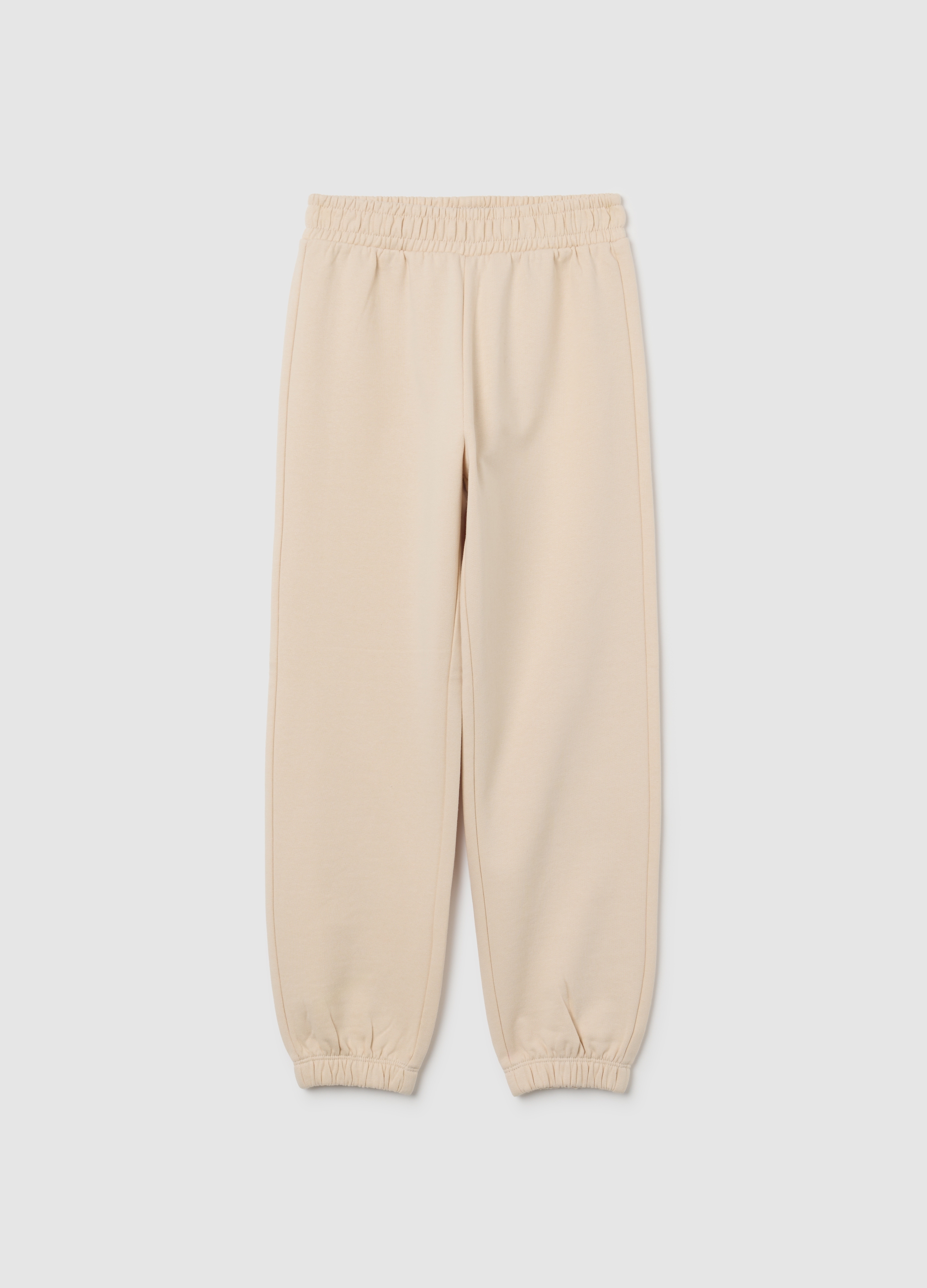 OVS KIDS, Pantalones De Niña En Algodón Puro Beige De Ajuste Regular, Niña, Beige Claro, Talla: 8-9