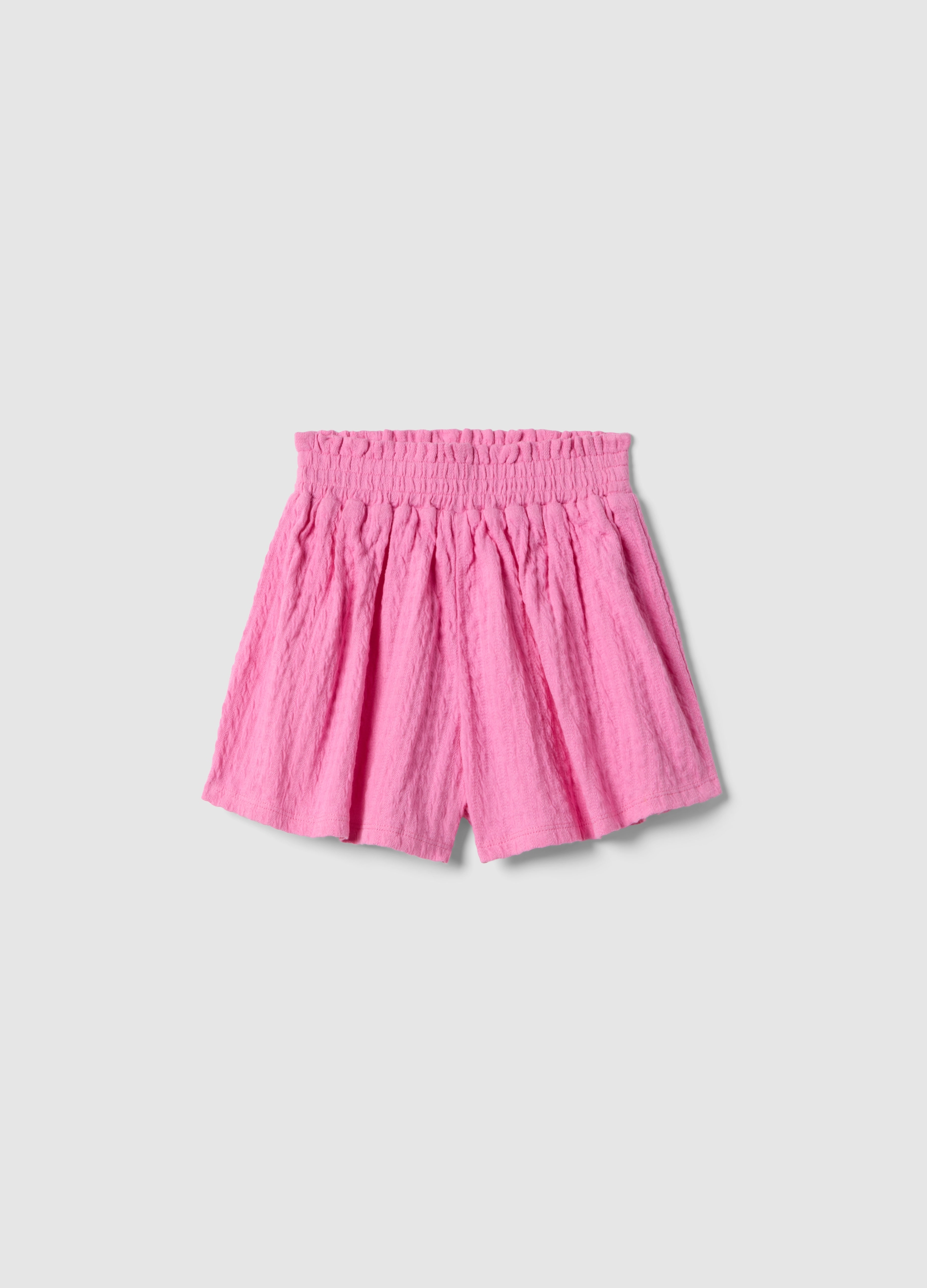 OVS KIDS, Pantalón Corto Rosa De Algodón Elástico Para Niña, Corte Regular, Niña, Fucsia, Talla: 5-6